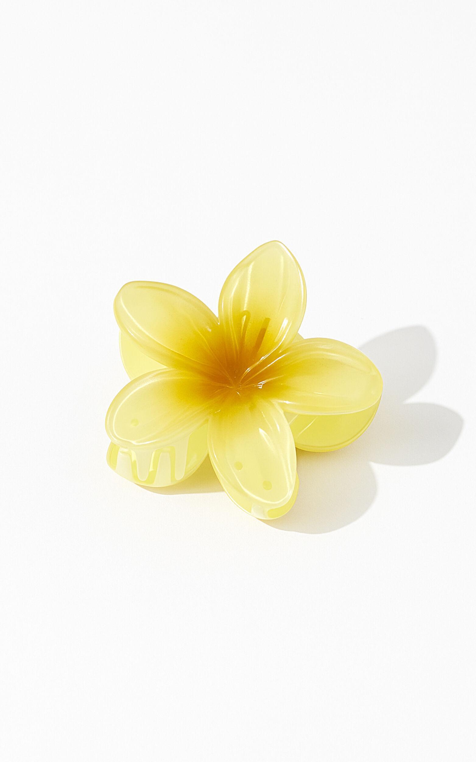 Olga Hair Clip - Flower Claw Clip in Yellow Product Image