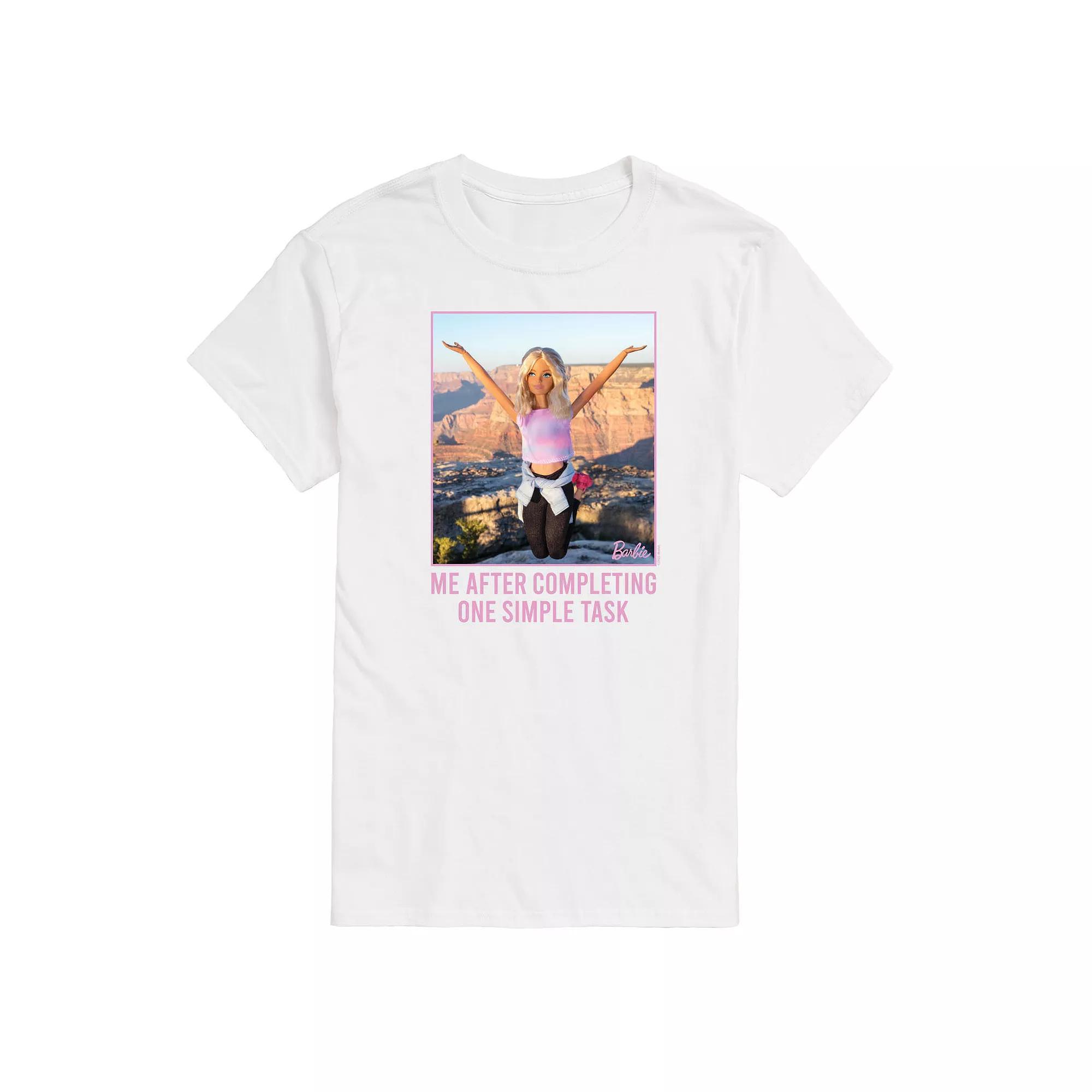 Big & Tall Barbie One Simple Task Graphic Tee, Mens Product Image