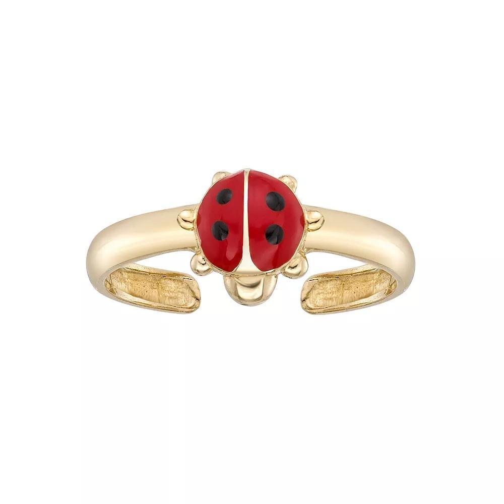 Lila Moon 14k Gold Ladybug Toe Ring, Women's Product Image