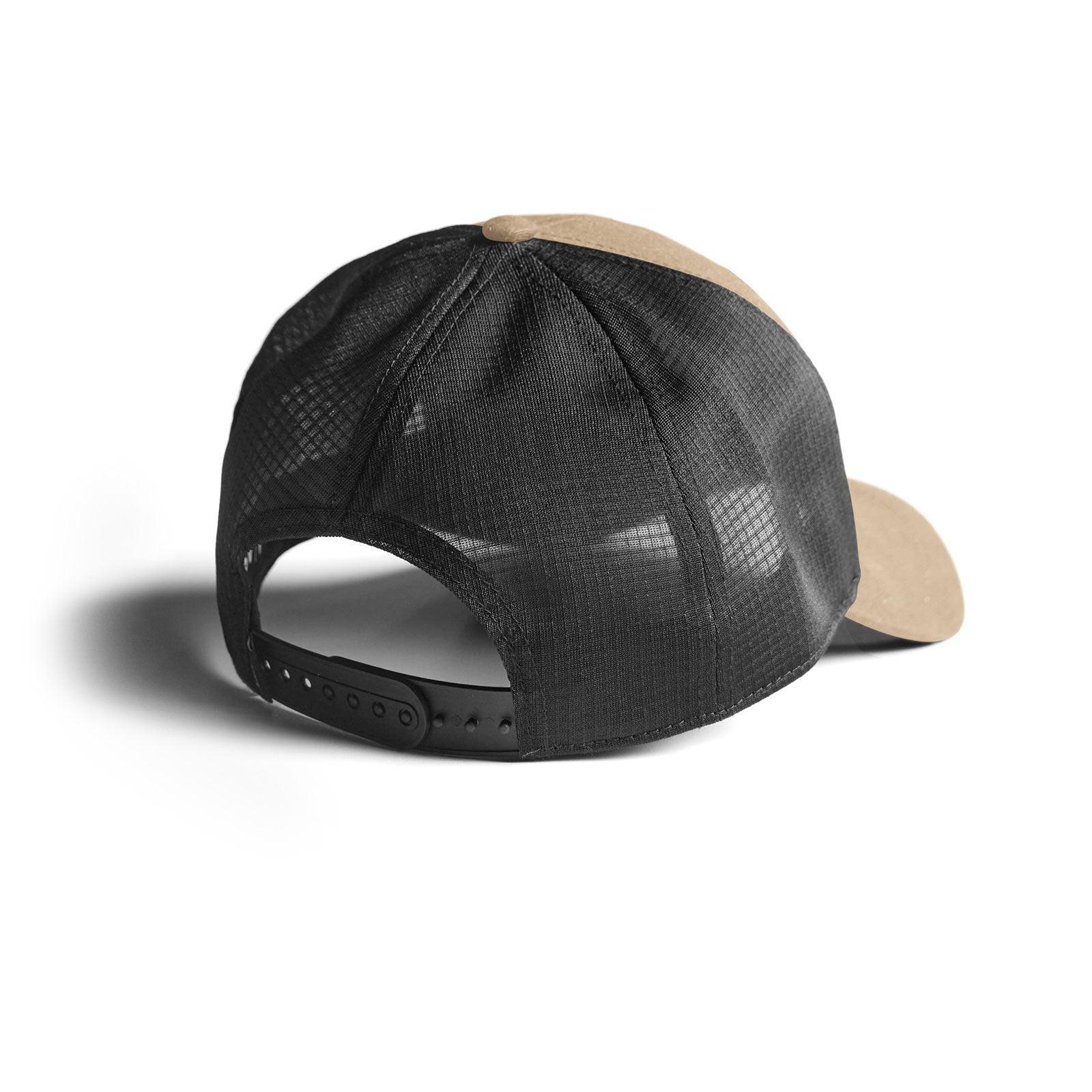 0820. Cotton Mesh Snapback - Light Taupe/Taupe "Wings" Product Image