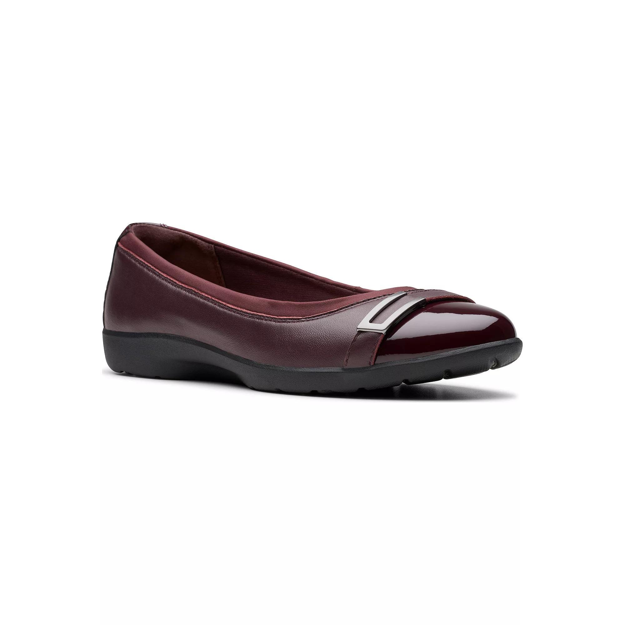 Clarks® Meadow Rose Women's Leather Shoes, Size: 5, Red Combi Product Image