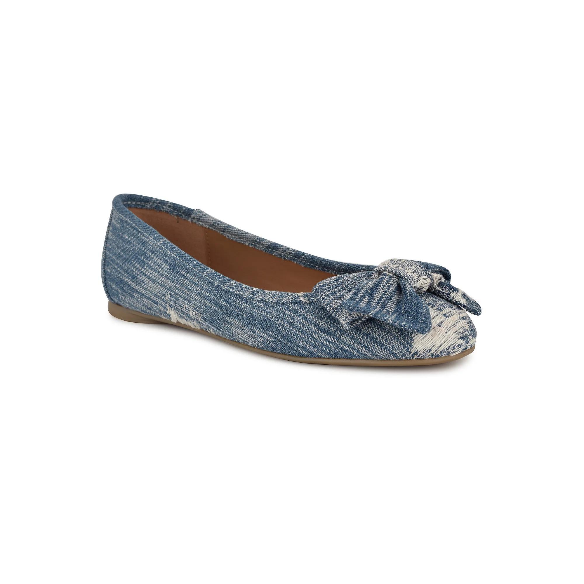 Nine West Veronika Denim Women's Slip-On Ballet Flats, Size: 12, Blue Blue Product Image