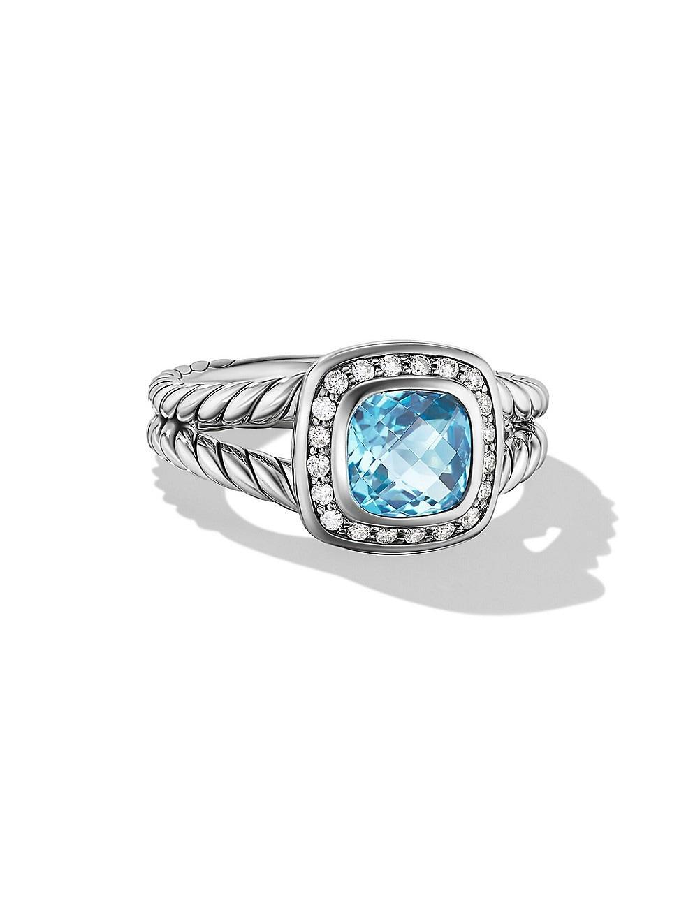 David Yurman Petite Albion Ring with White Topaz & Diamonds Product Image