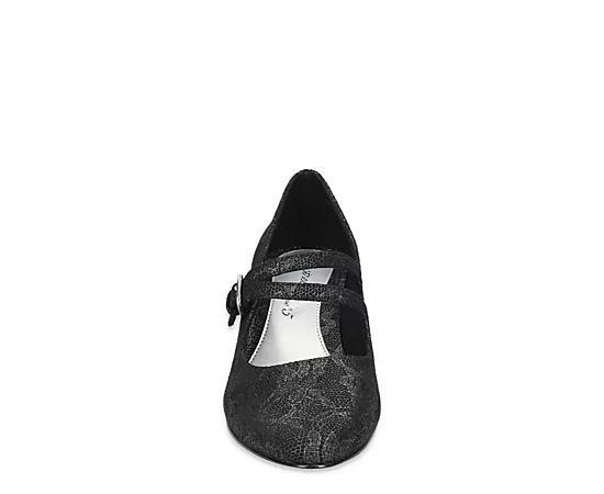 Women's Meryl by Easy Street Asymmetrical Mary Jane Pumps, Size: 6, Black Lace Product Image