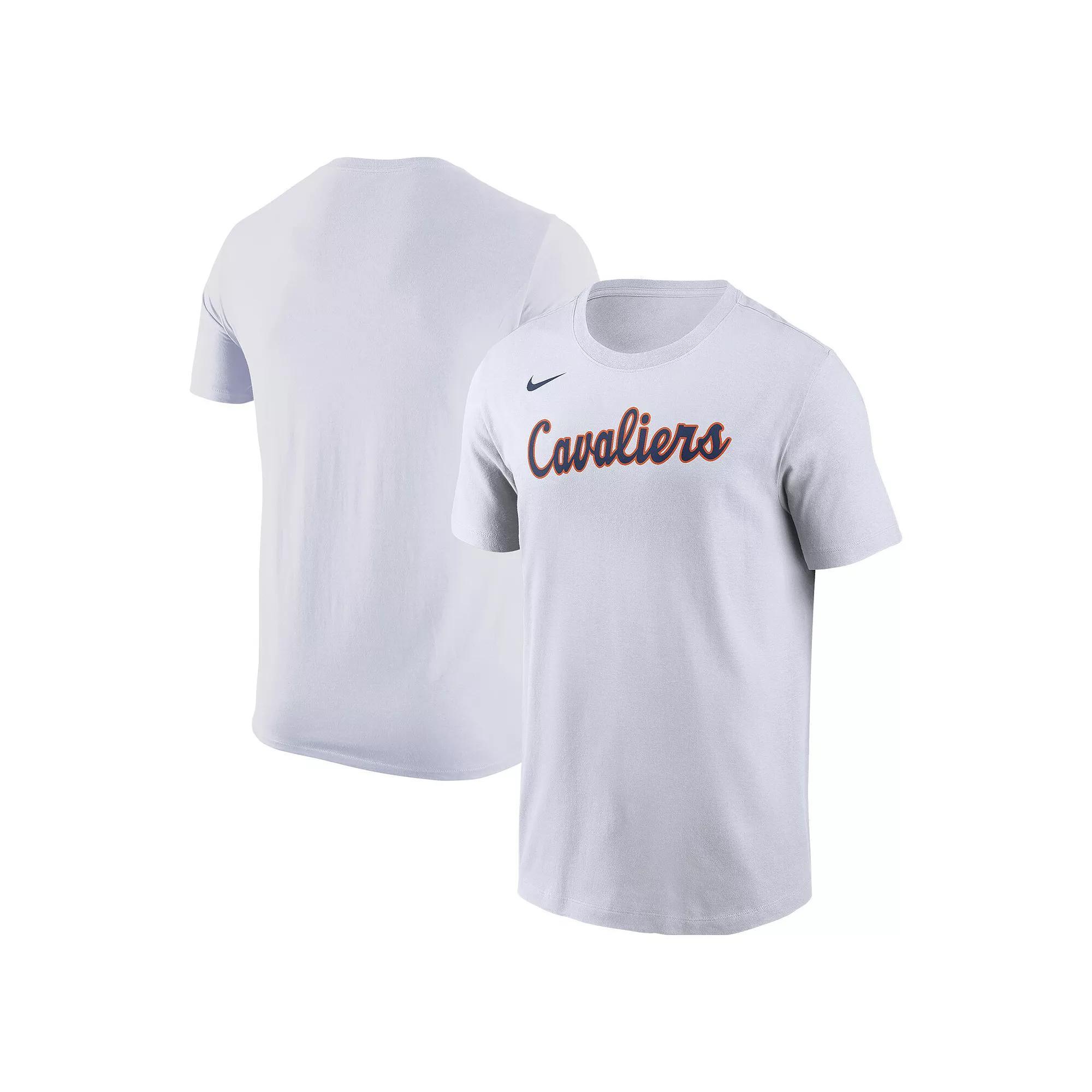Men's Nike White Virginia Cavaliers Script Logo T-Shirt, Size: Medium Product Image