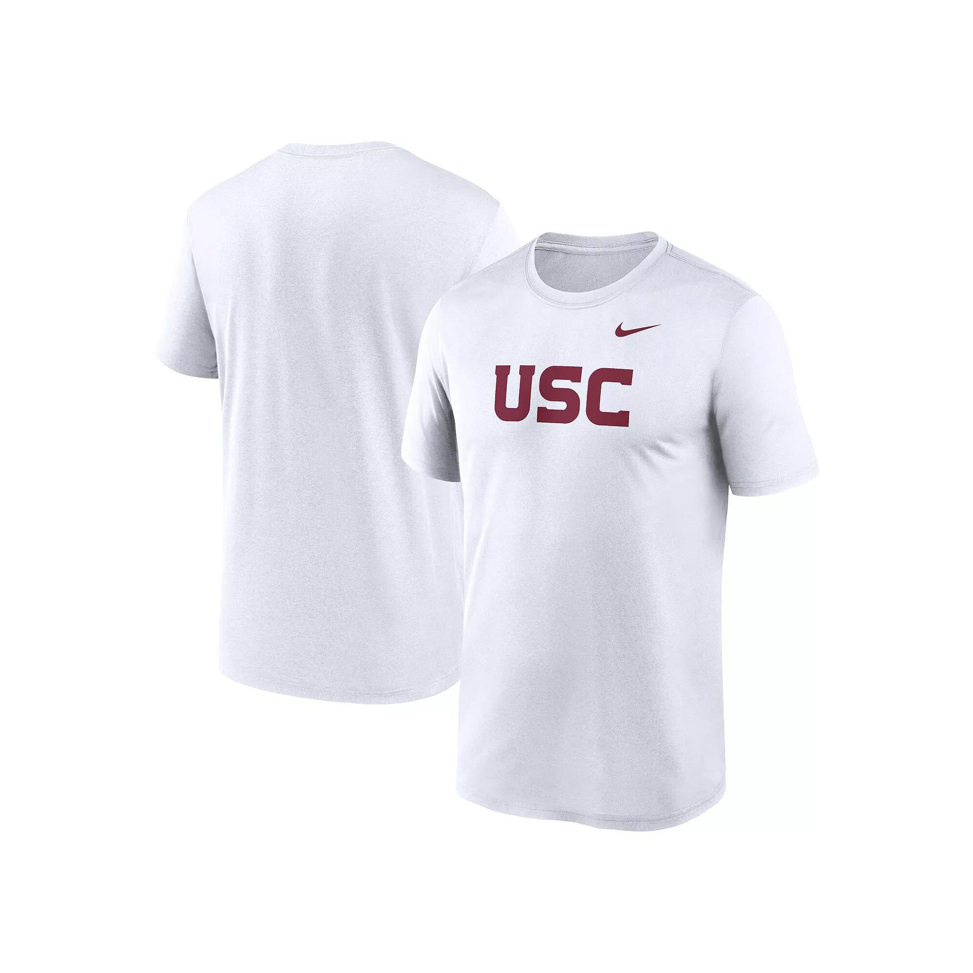 Men's Nike White USC Trojans Primetime Legend Wordmark T-Shirt, Size: Large Product Image