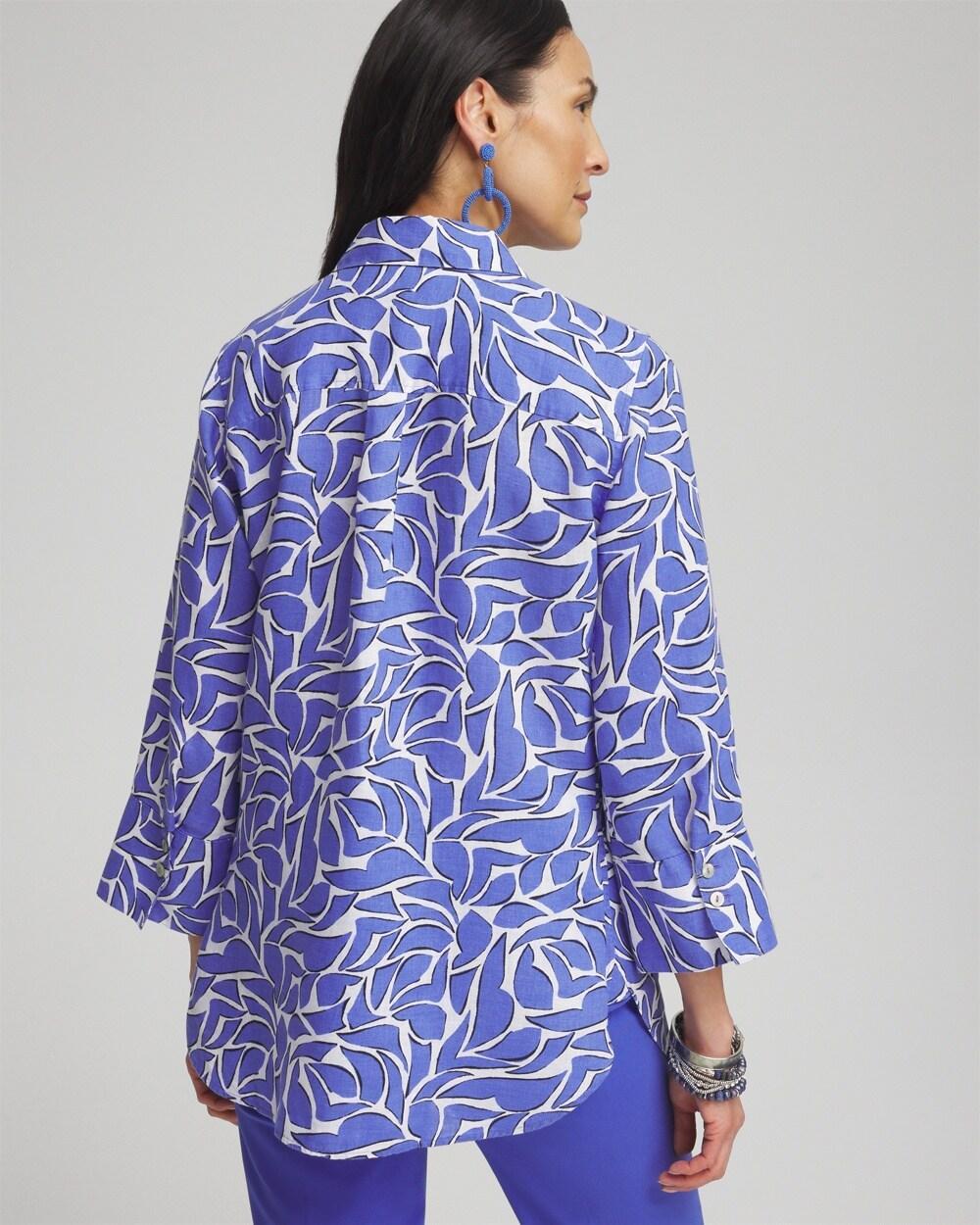 No Iron™ Linen Reef 3/4 Sleeve Shirt Product Image