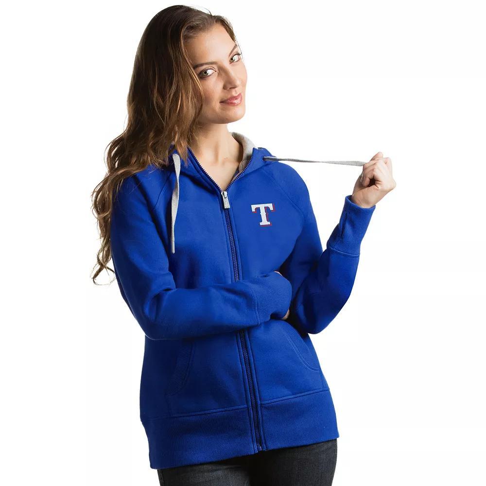 Women's Antigua Texas Rangers Victory Full-Zip Hoodie, Size: Small, Royal Product Image