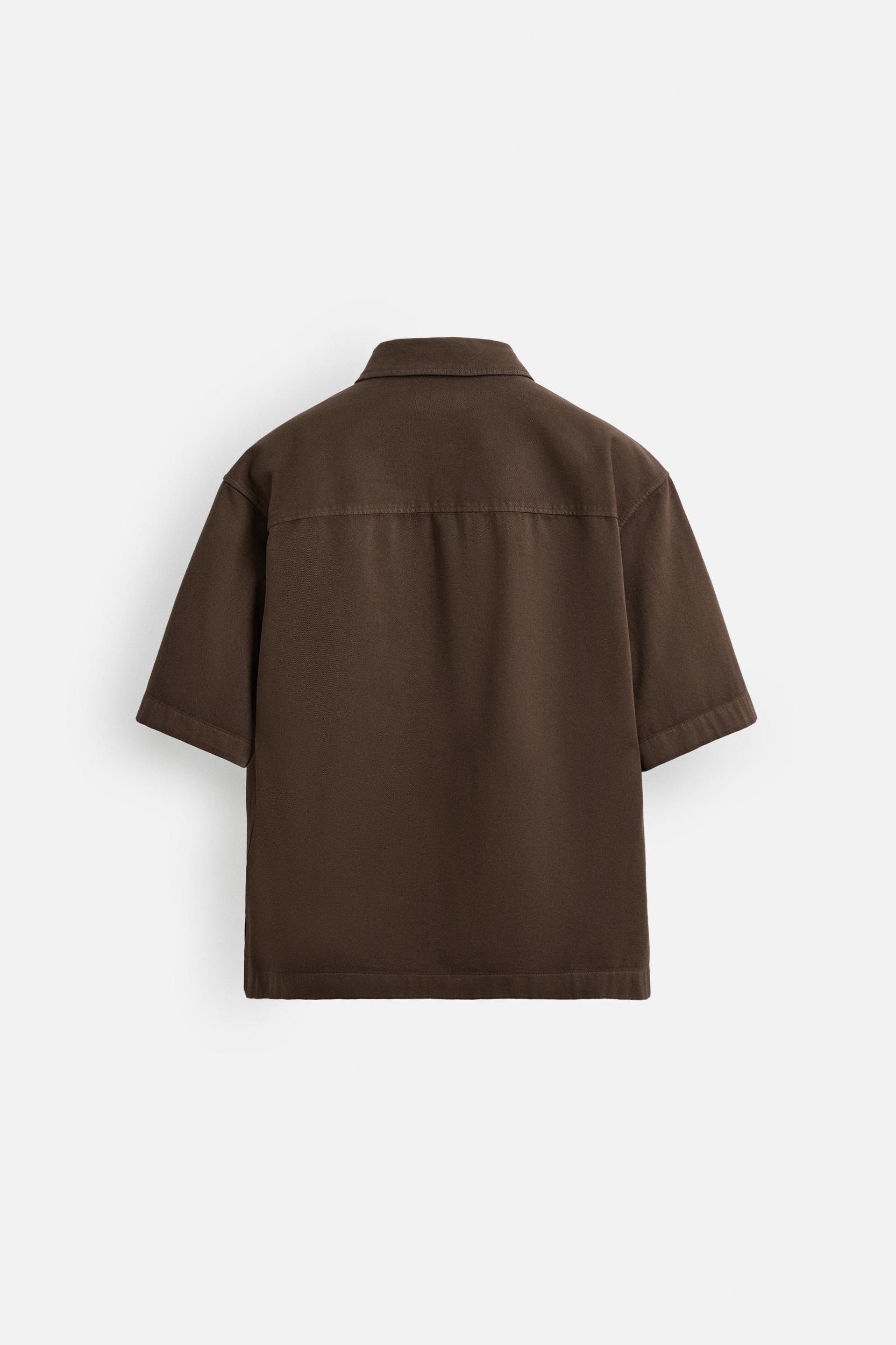 EMBROIDERED RELAXED FIT OVERSHIRT Product Image