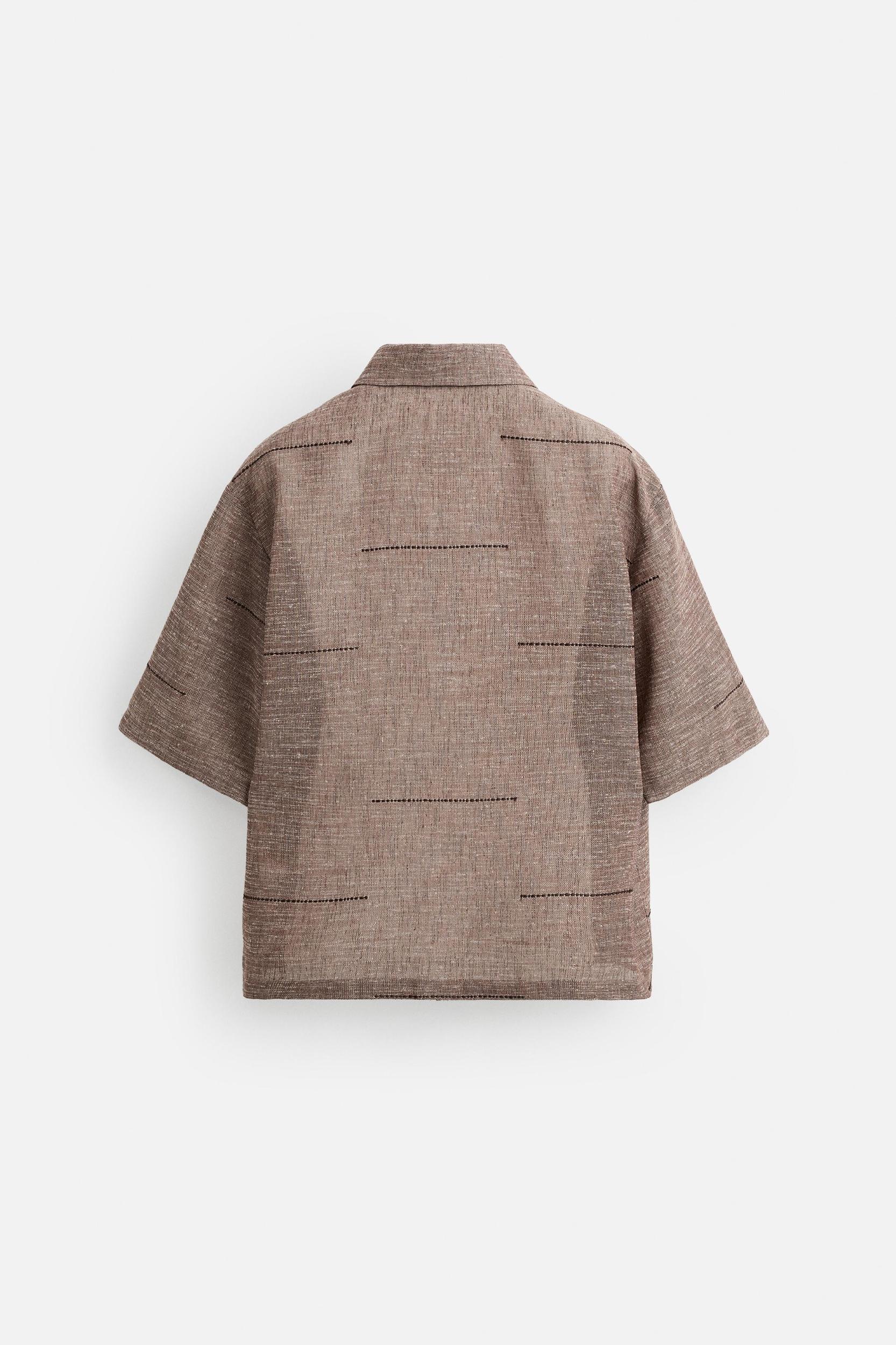 EMBROIDERED TEXTURED SHIRT Product Image