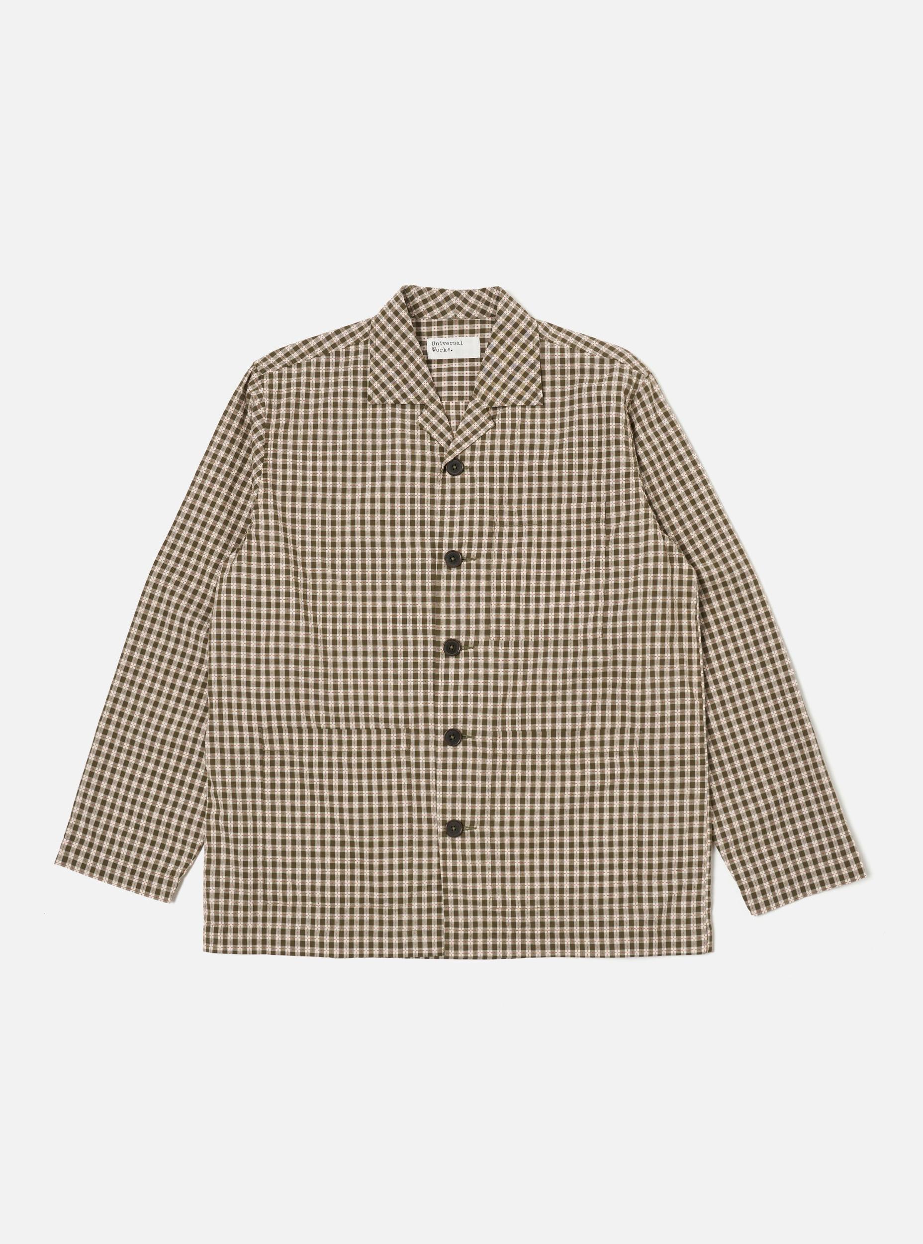 Universal Works Cancun Jacket in Olive Dobby Check Product Image