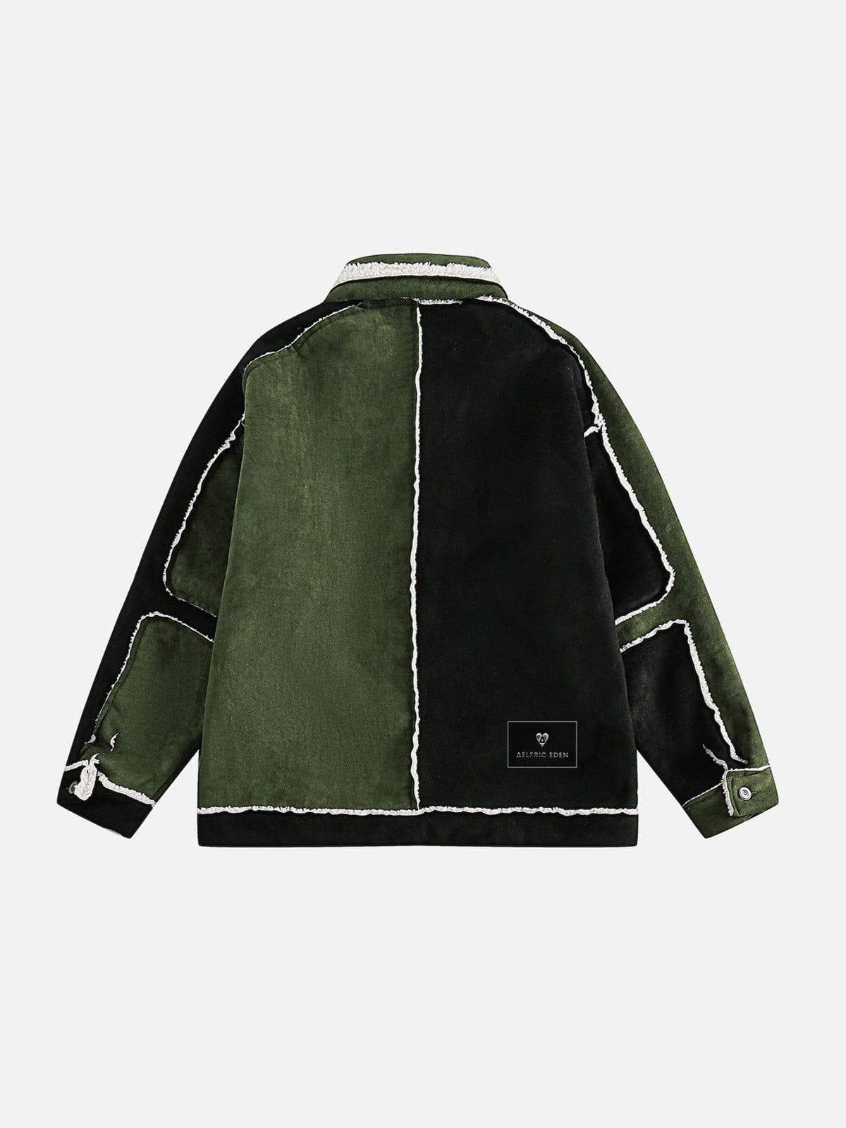 Aelfric Eden Color Blocking Embroidery Flower Coat Product Image