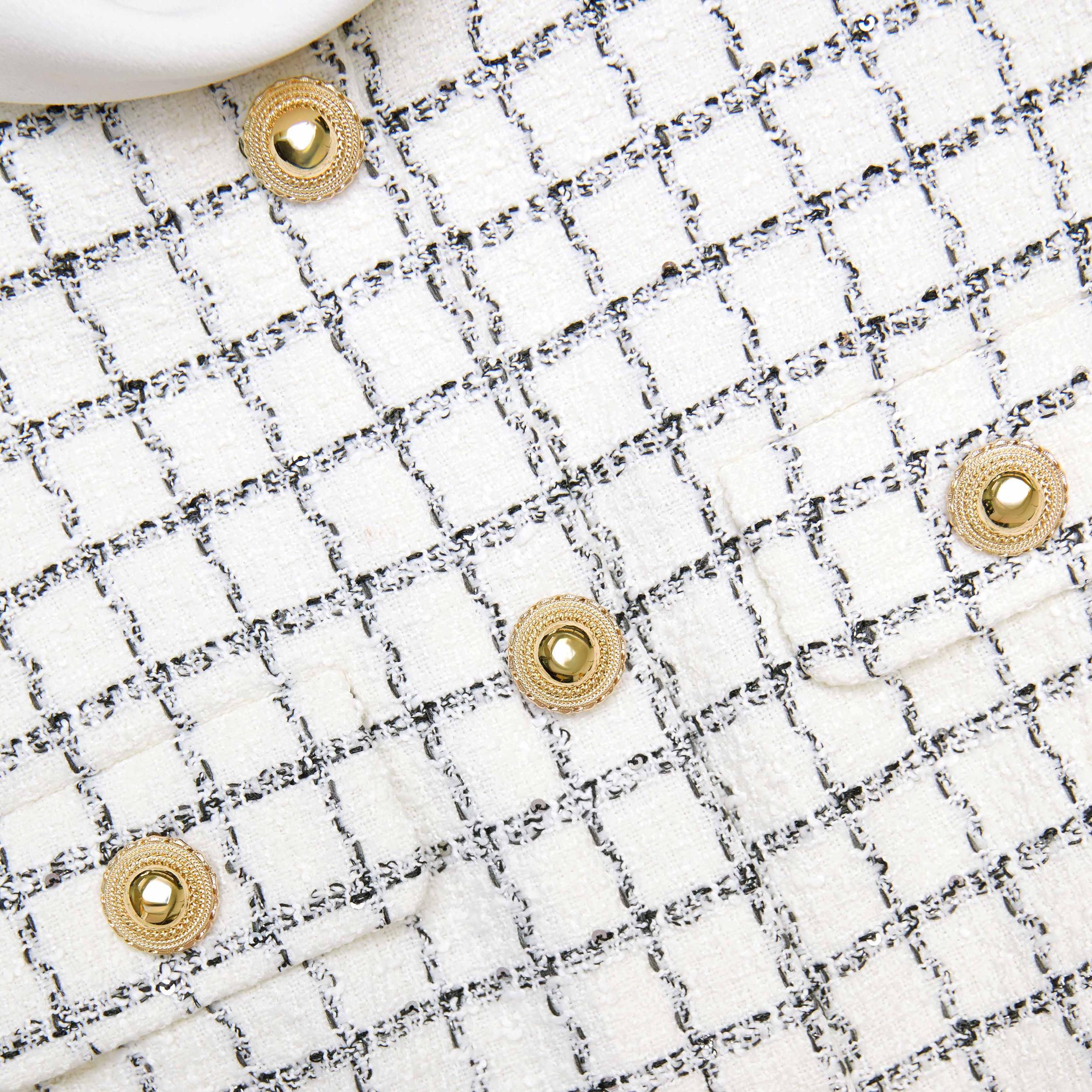 Check Boucle Mini Dress Product Image