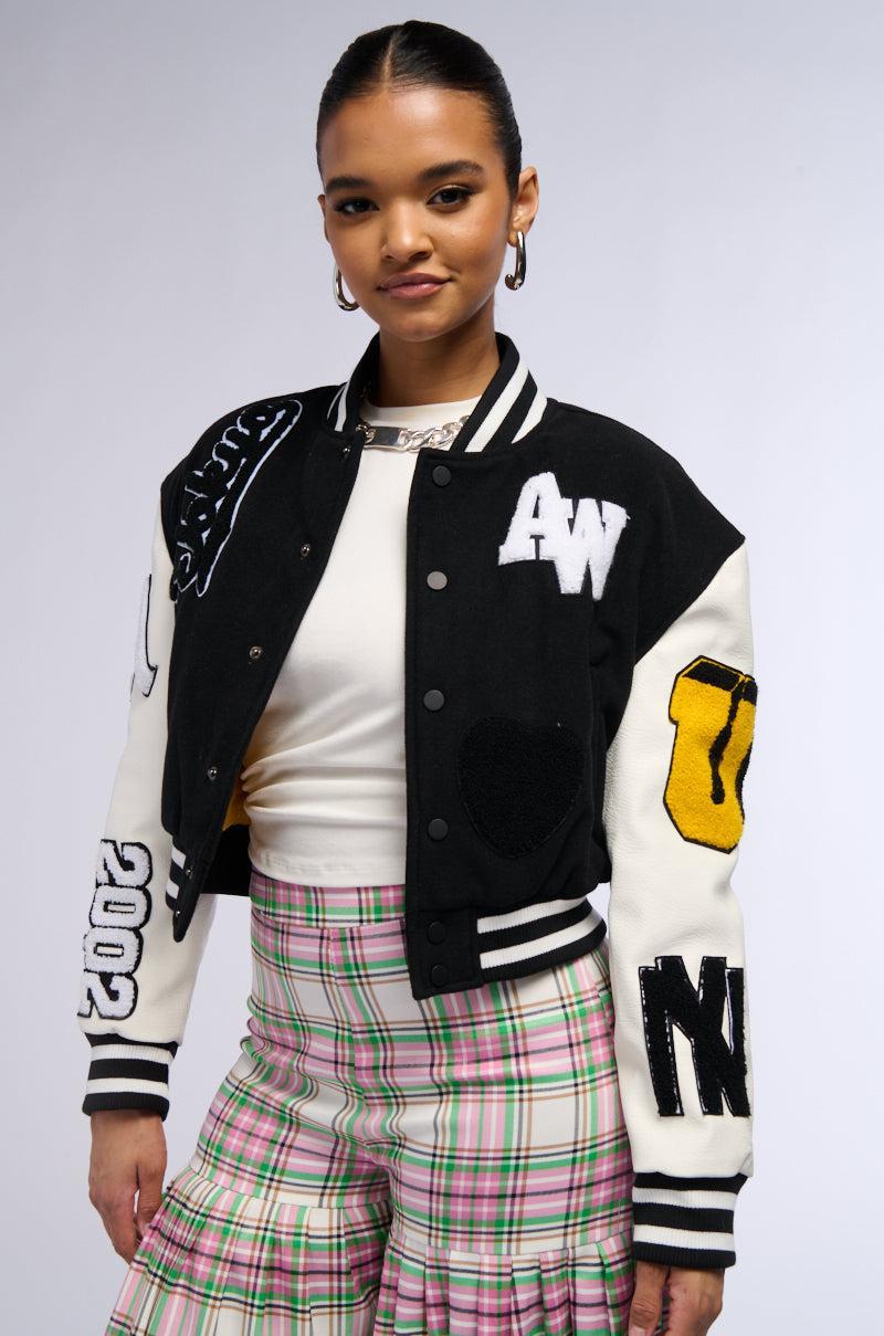KEEP IT CLASSIC PATCH VARSITY JACKET Product Image