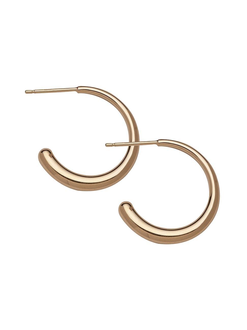 Womens Simone 18K-Gold-Plated Hoop Earrings Product Image
