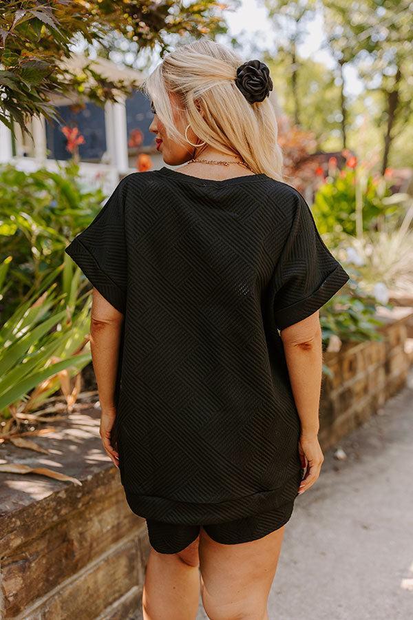 Coffee And Chit Chat Shift Top in Black Curves Product Image