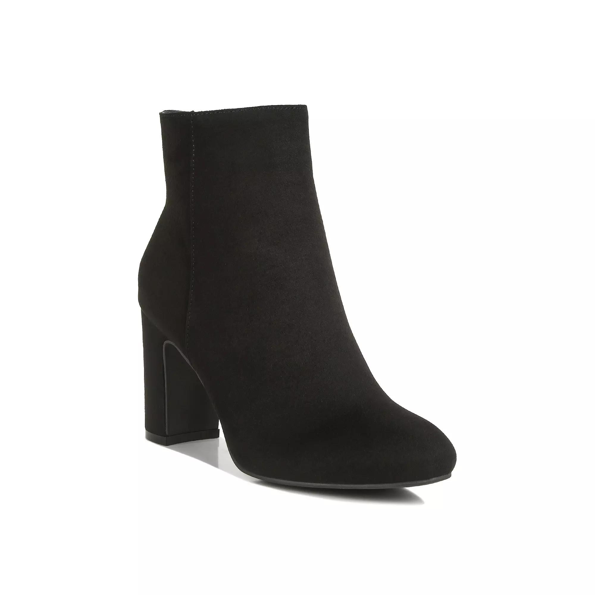 London Rag Alysia Women's Block Heel Ankle Boots, Size: 10, Black Product Image