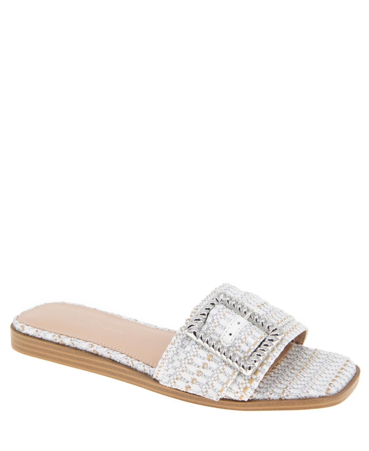 BCBGeneration Womens Mollie Buckled Slide Flat Sandals Product Image