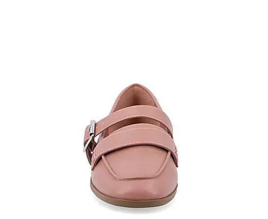 Womens Journee Collection Tru Comfort Foam Caspian Square Toe Loafer Flats Pink Product Image