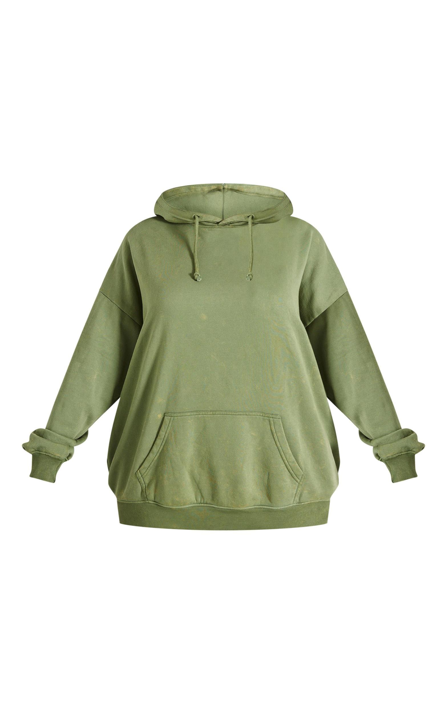 PRETTYLITTLETHING Shape Khaki Hoodie Product Image