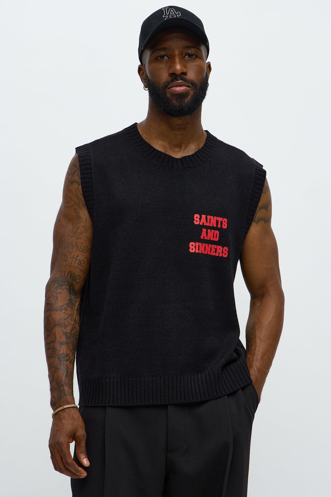 Social Club Sweater Vest - Black Product Image