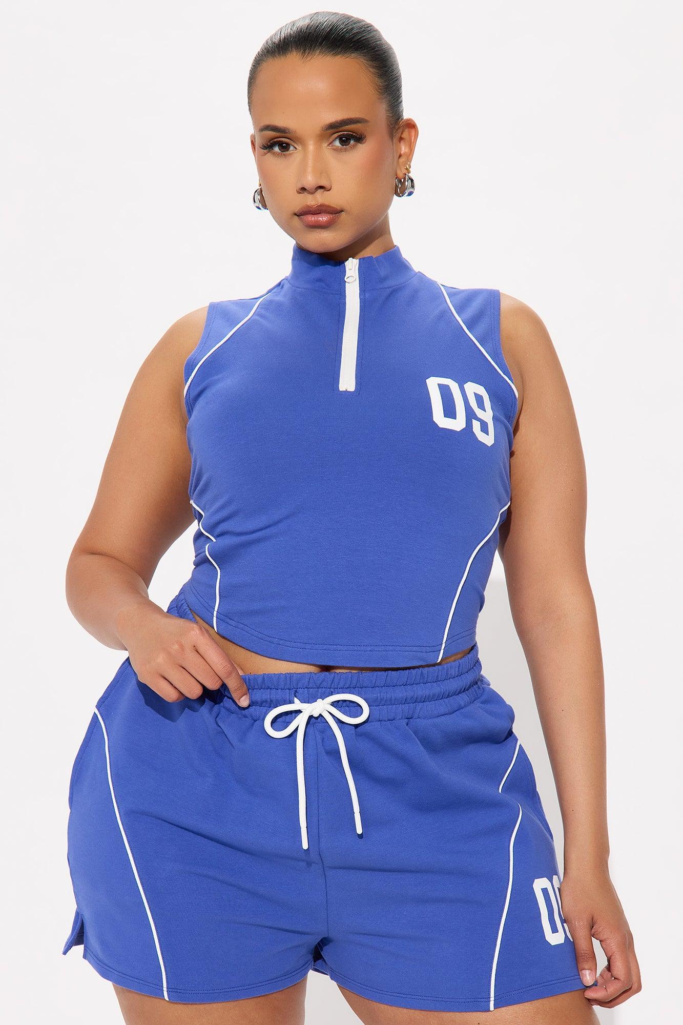 09 Varsity Sweatshort Set - Blue Product Image