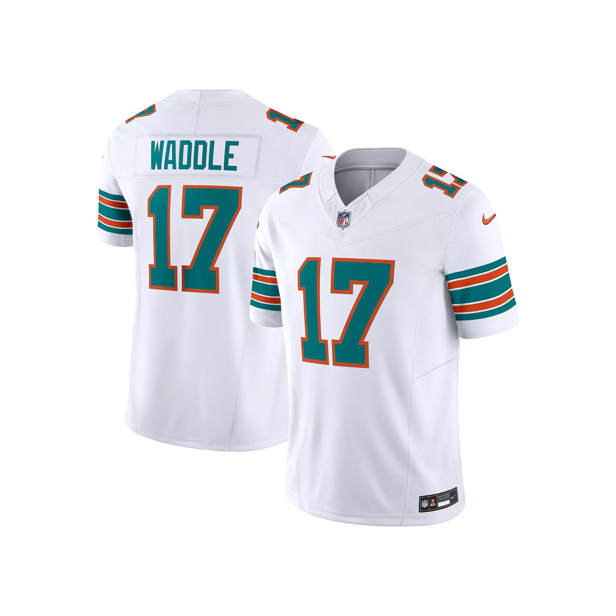Men's Nike Jaylen Waddle White Miami Dolphins Vapor F.U.S.E. Limited Jersey, Size: 2XL Product Image