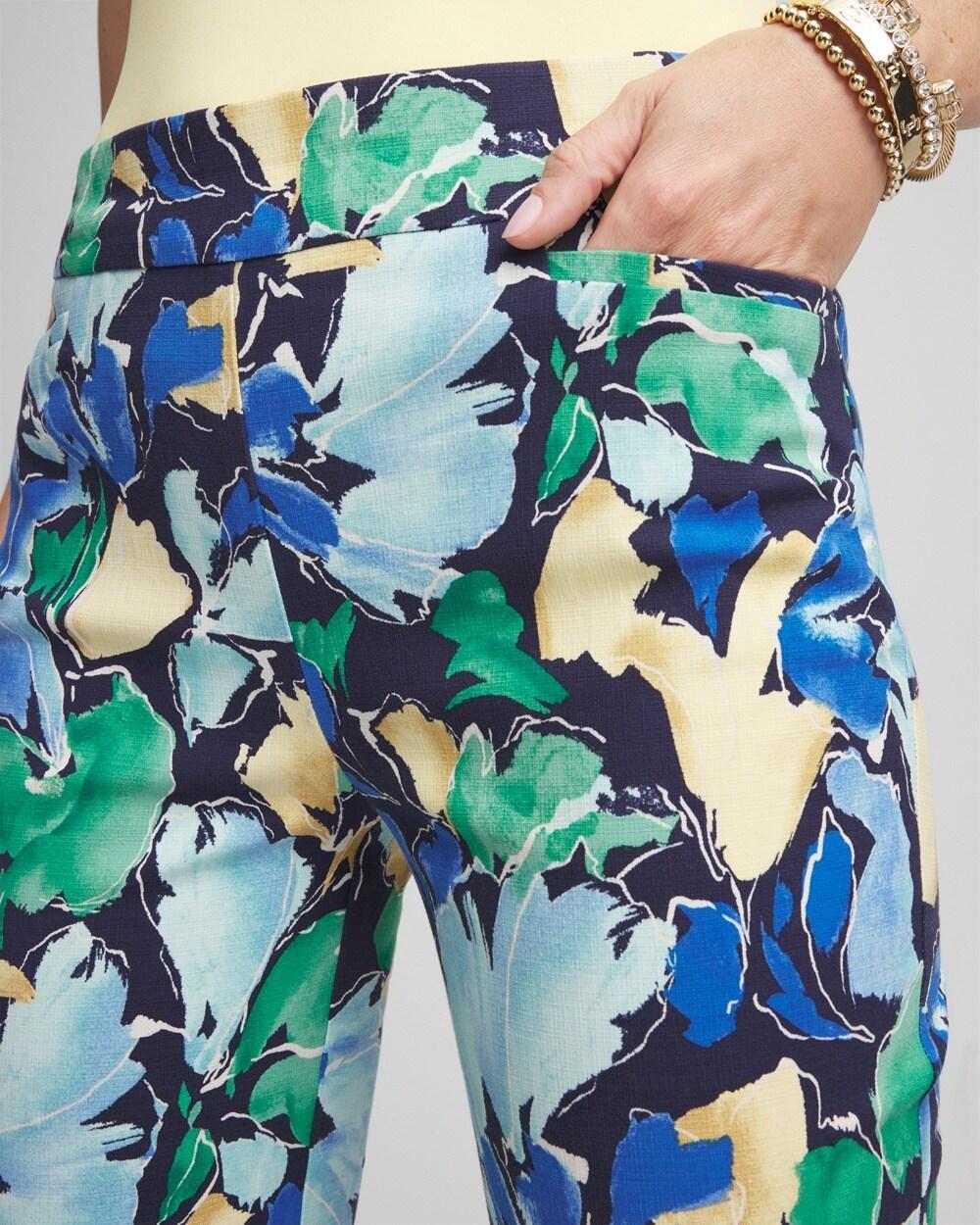 Brigitte™ Slub Floral Slim Pants Product Image