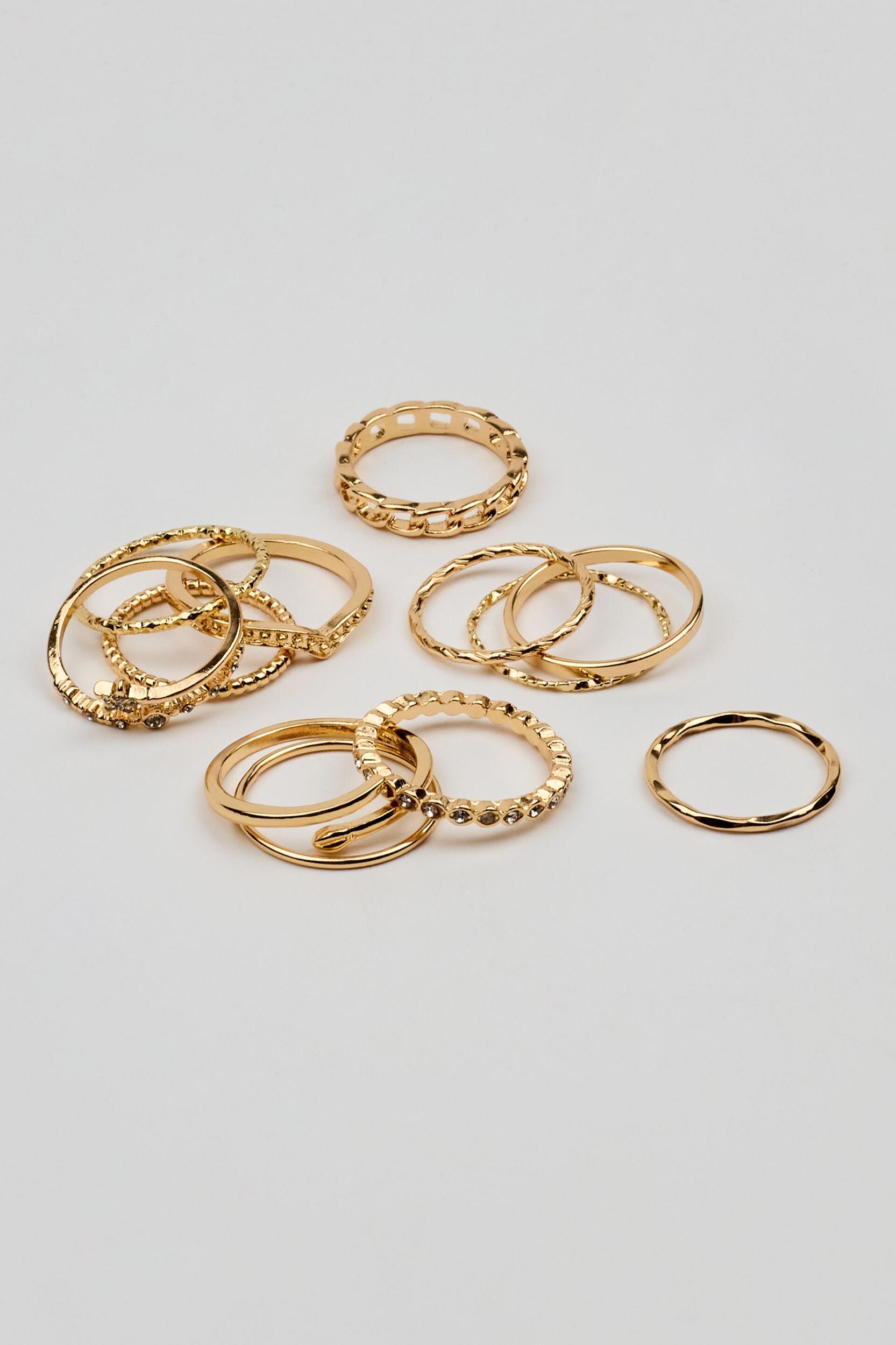 Set of 9 Star Gem Clean Rings Product Image