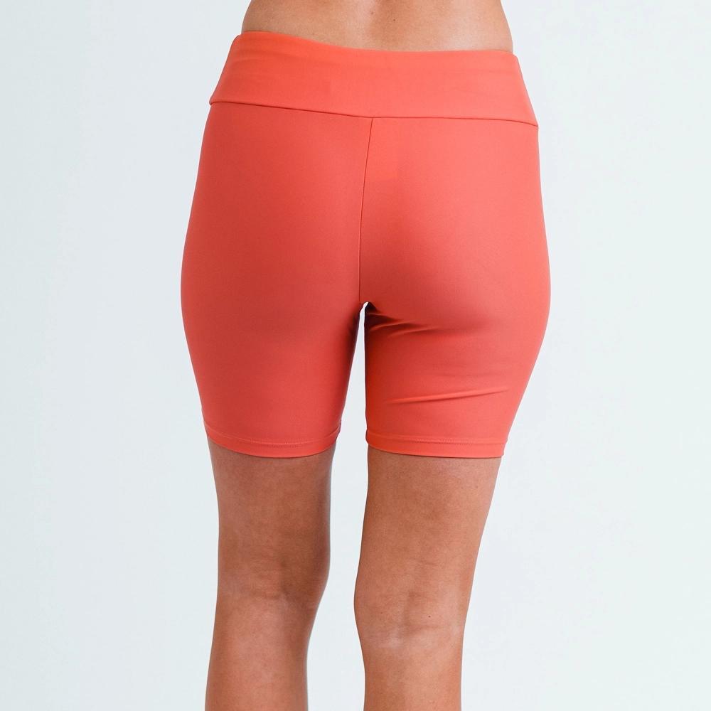 Calypsa Women's Chlorine Resistant High Waisted Mid-Thigh Swim Shorts Product Image