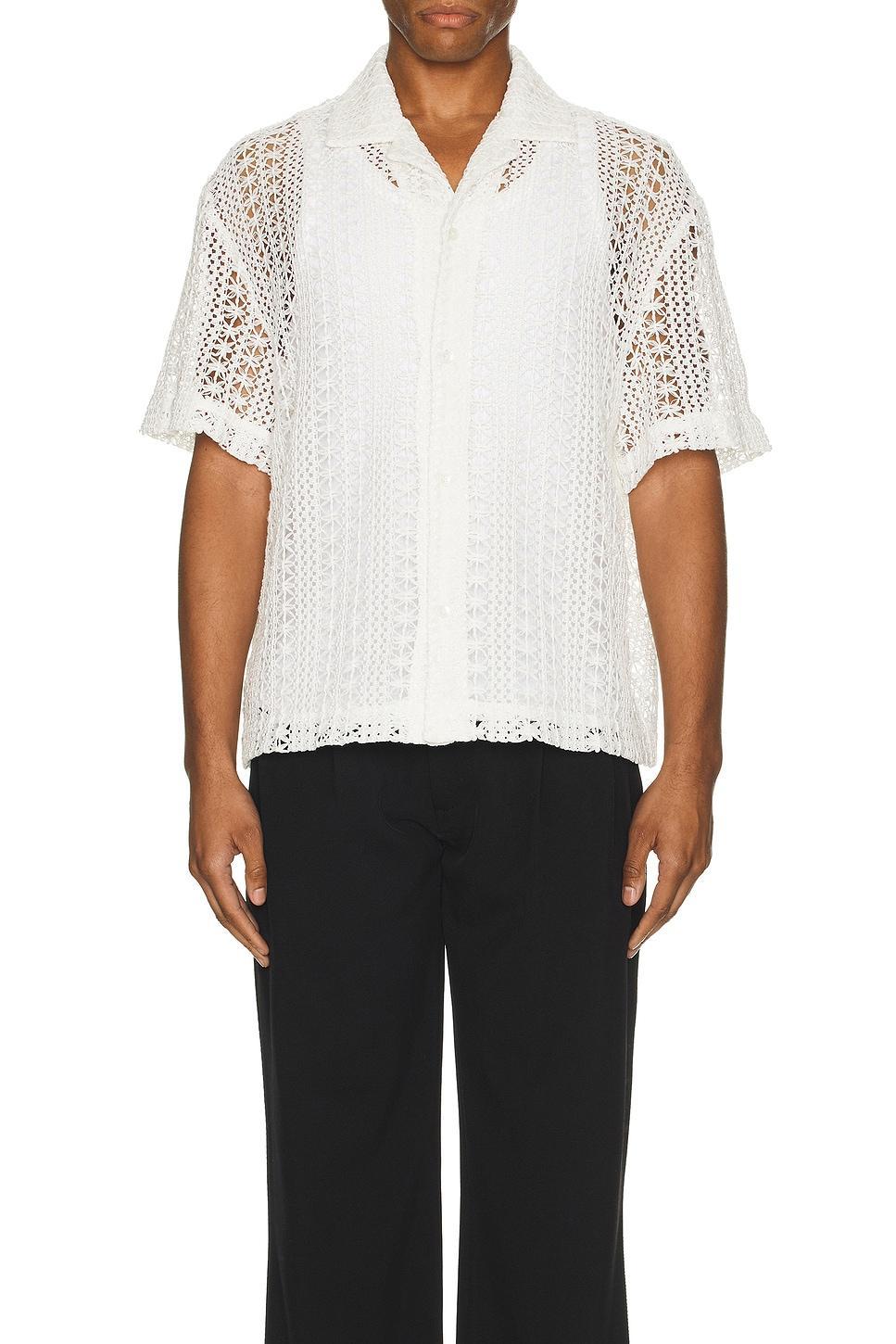 Crochet Lace Camp Shirt WAO Product Image