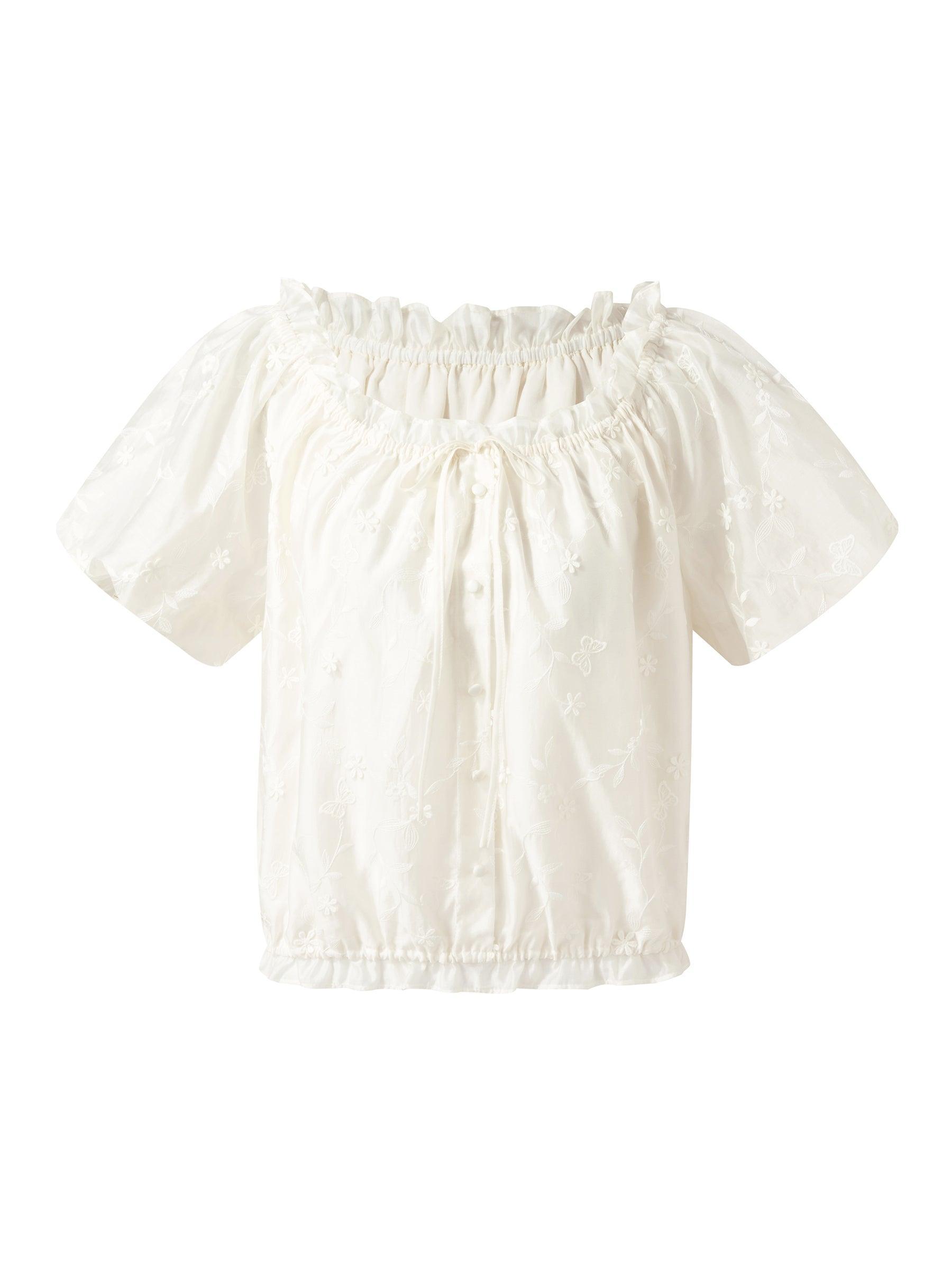 Tencel Blend Embroidered Women Top Product Image