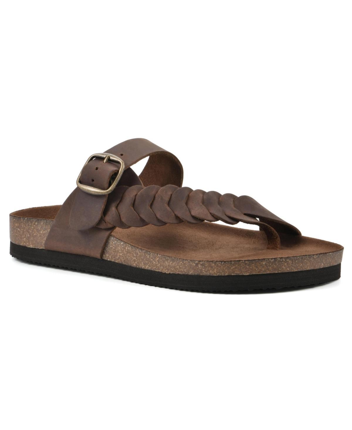 White Mountain Happier (Navy/Leather) Women's Sandals Product Image