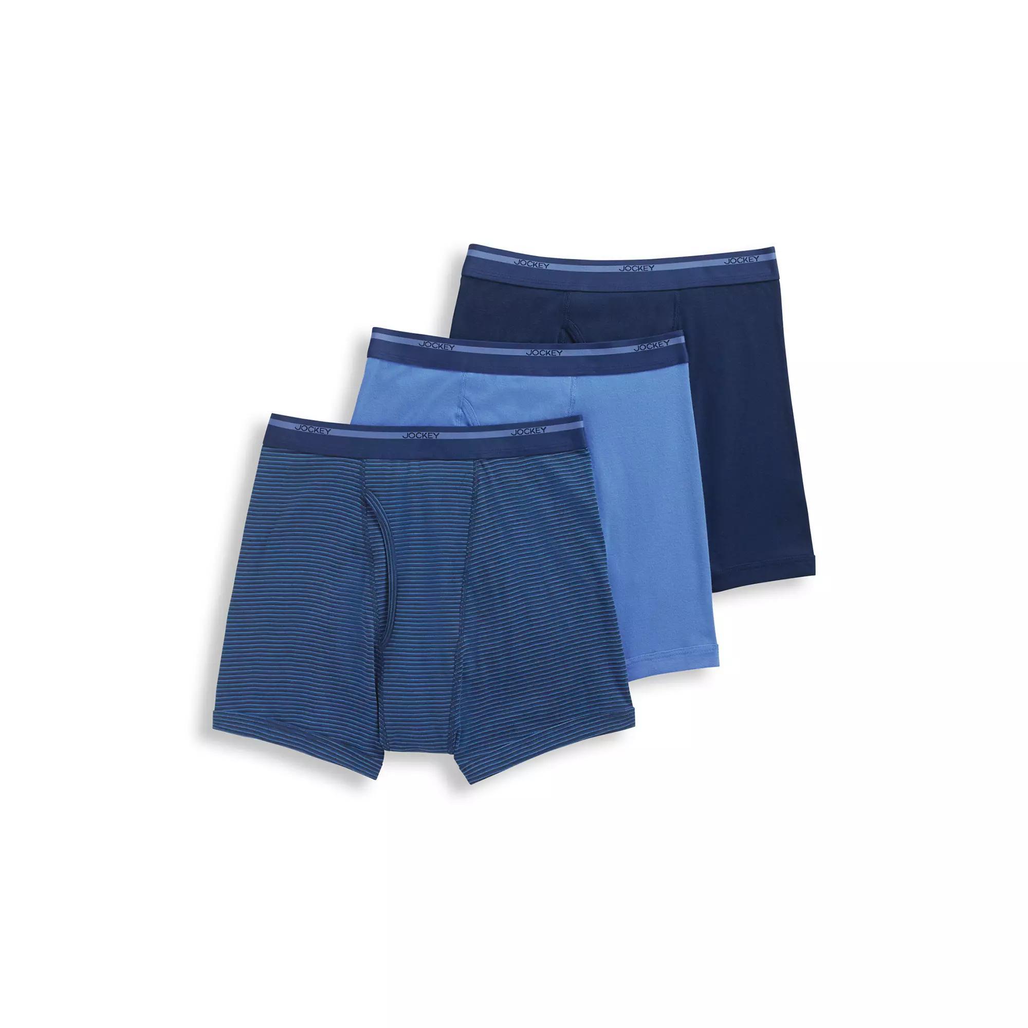 Mens Jockey 3-Pack Lightweight Classic 5 Boxer Brief Black Product Image