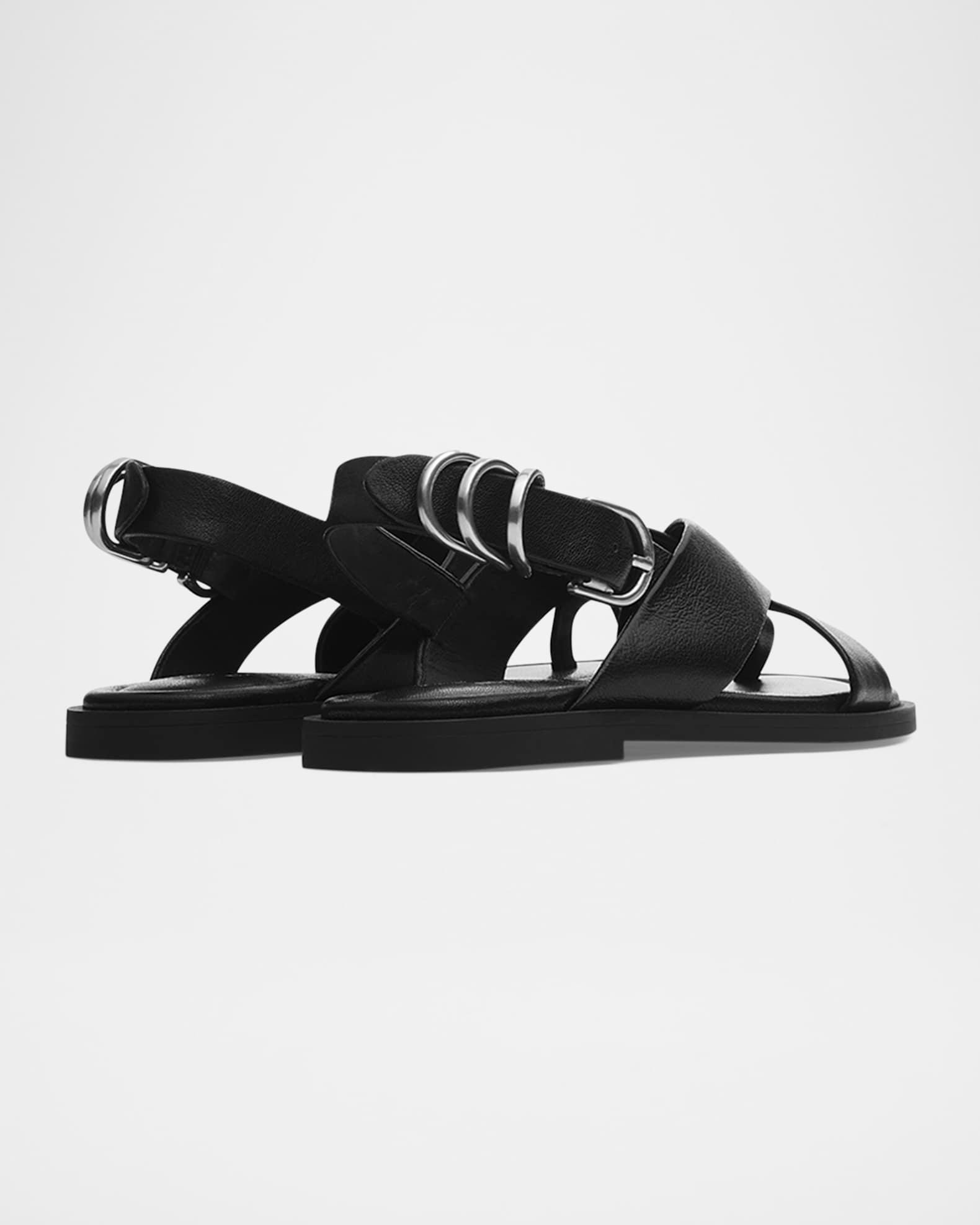 Gia Leather Toe-Loop Slingback Sandals Product Image