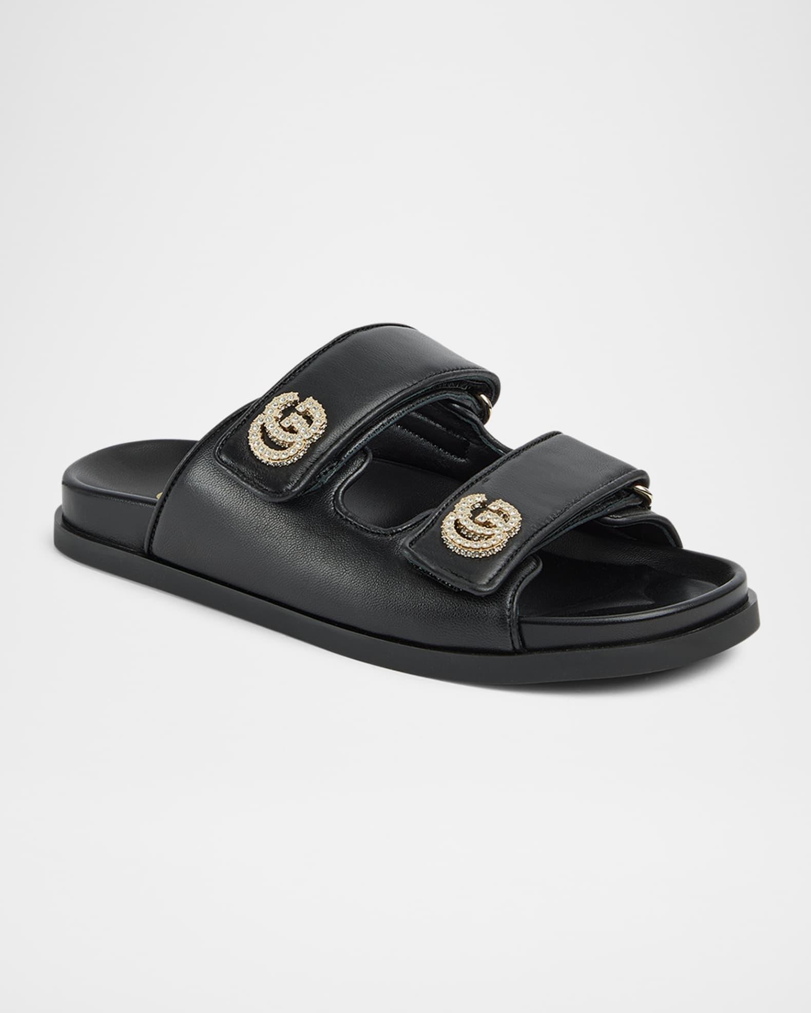 Marmont Embellished GG Double Strap Slide Sandals Product Image