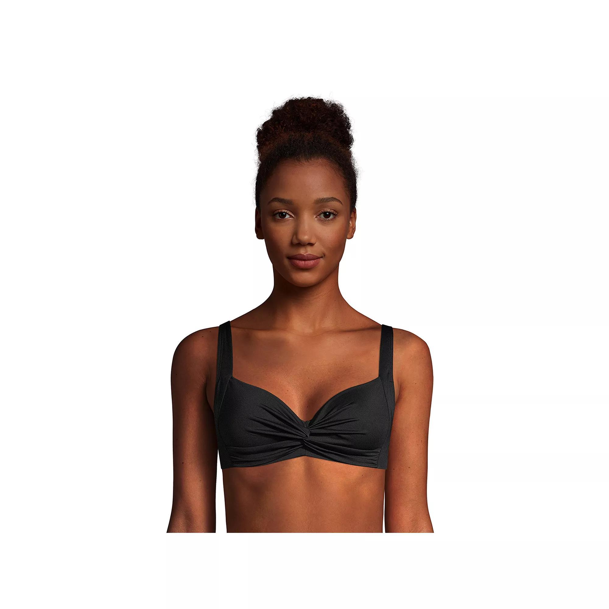 Womens Lands End Sweetheart Twist-Front Underwire Bikini Top Product Image