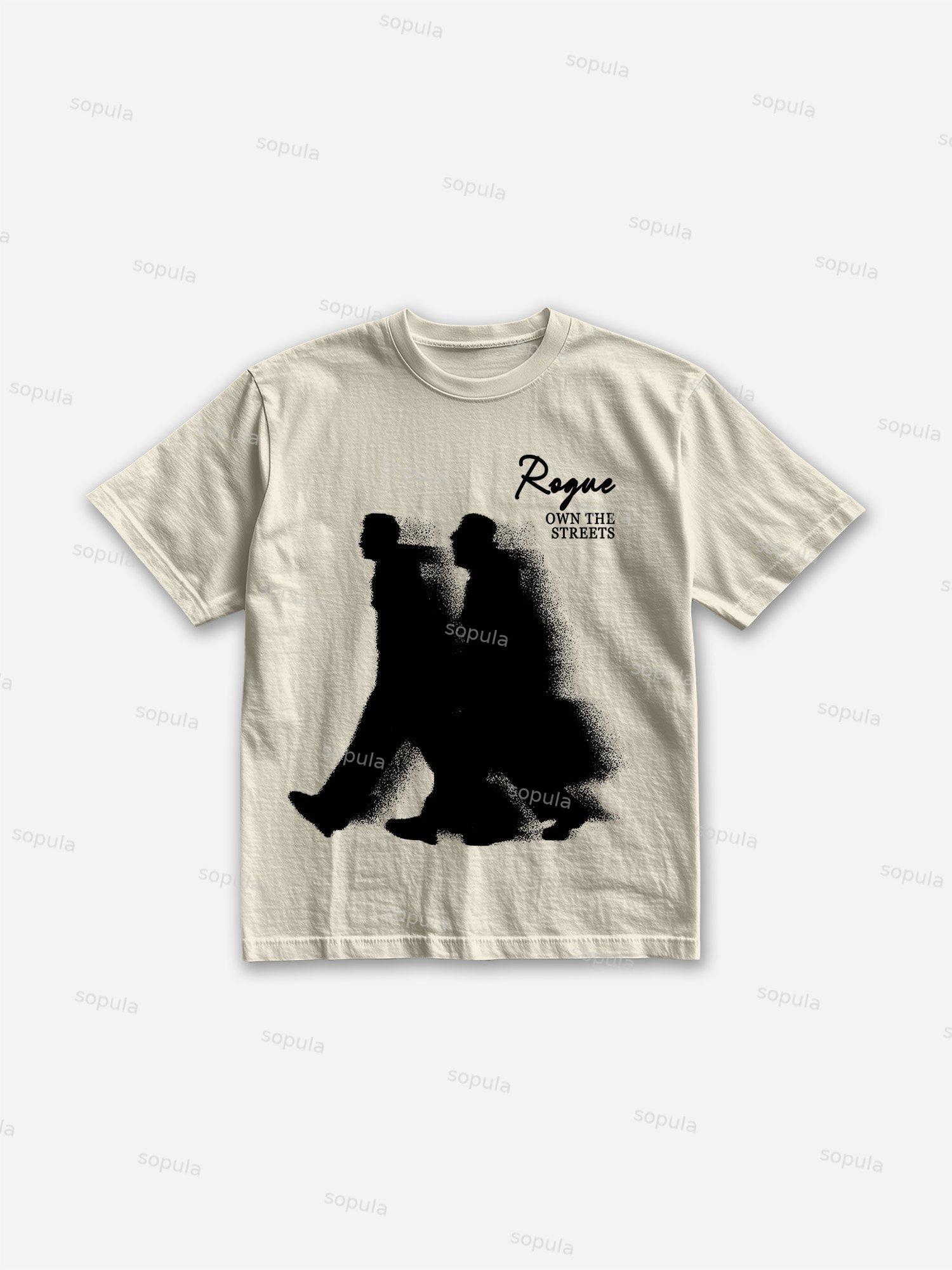 Abstract Graphic Rogue Print Cotton T-shirt Product Image