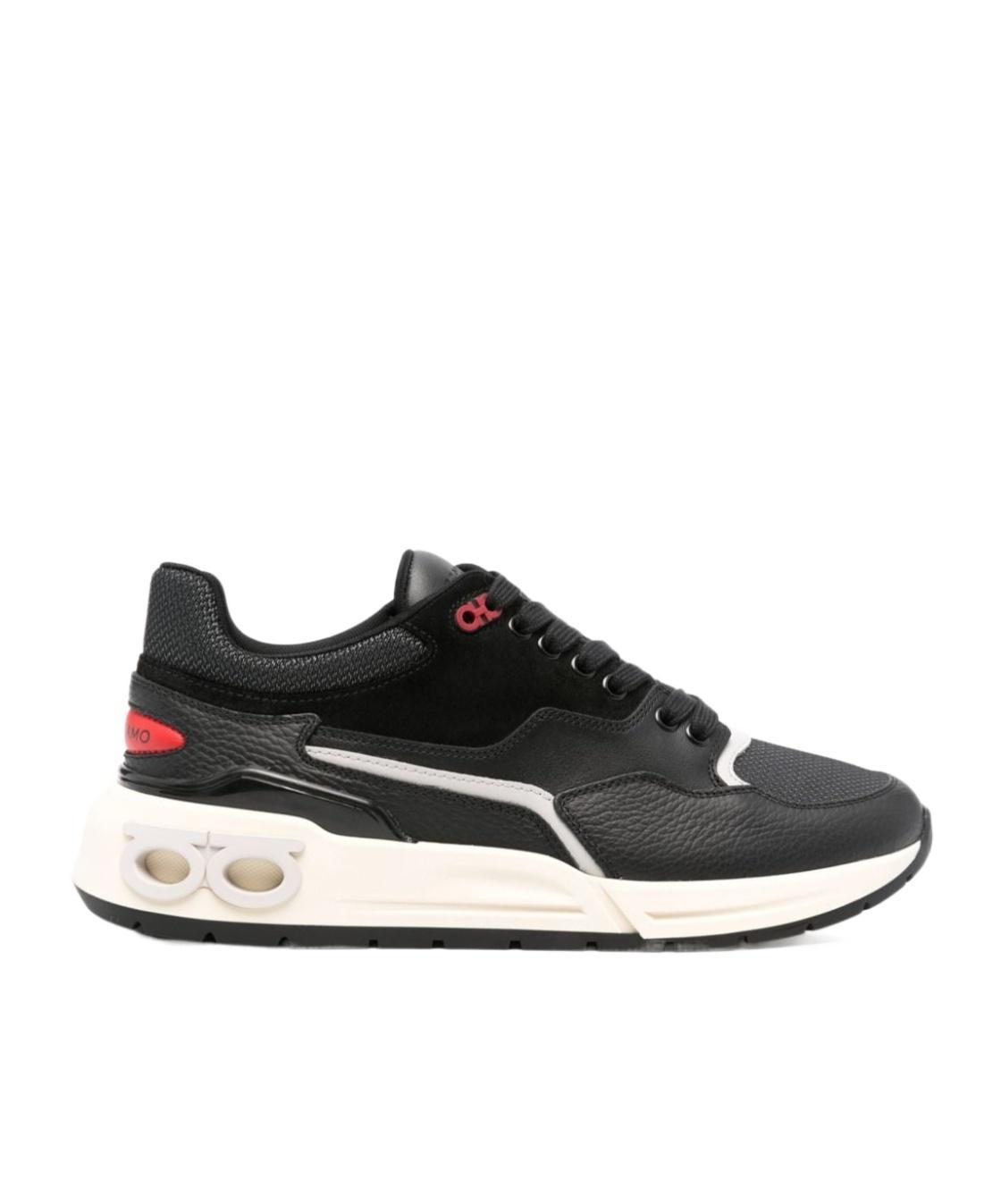FERRAGAMO Tie Low-top Sneakers In Black Product Image