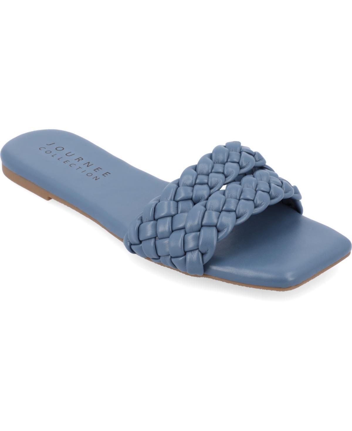 Journee Sawyerr Womens Braided Slide Sandals Product Image