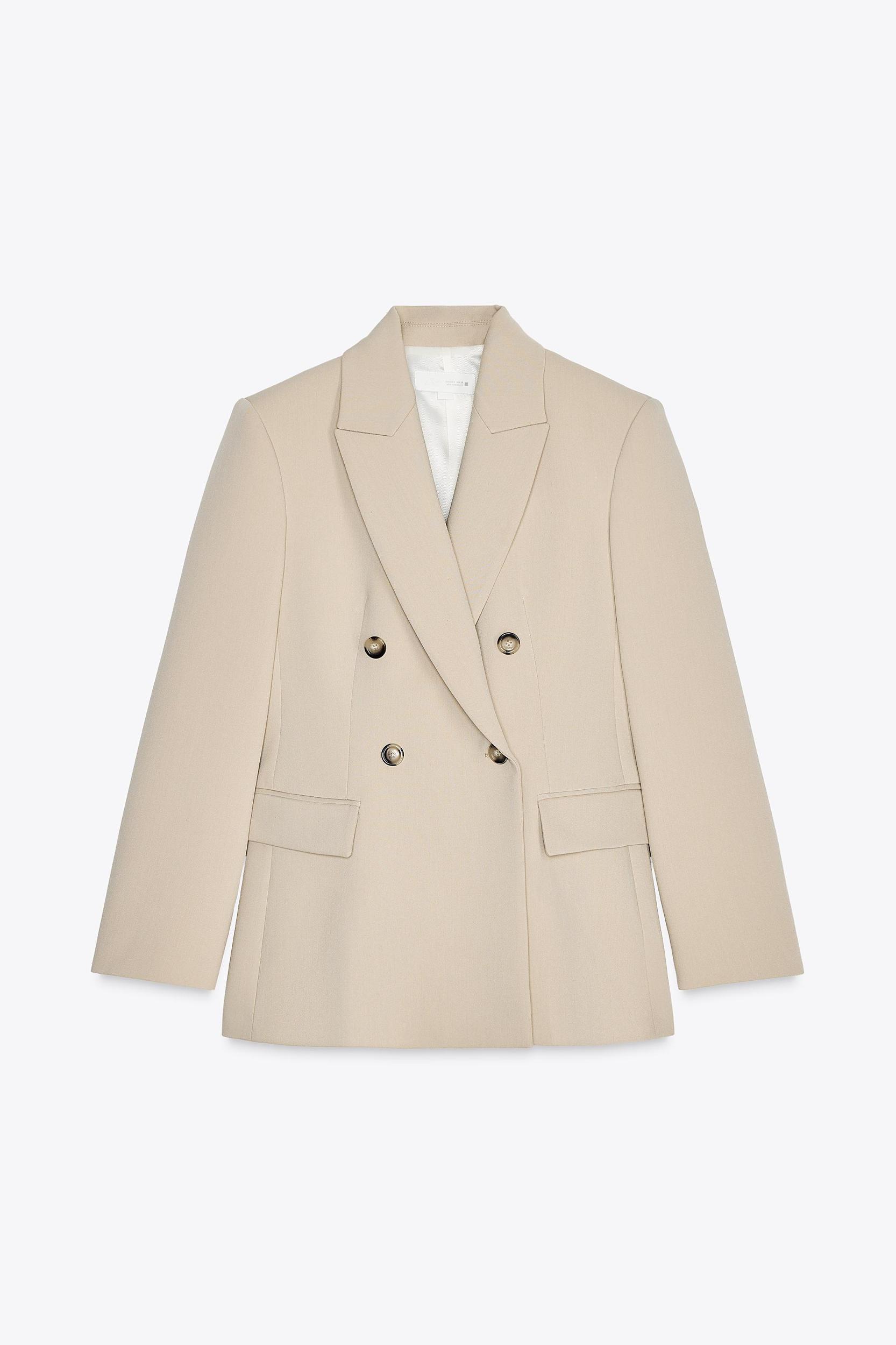 STRAIGHT CUT DOUBLE BREASTED BLAZER Product Image