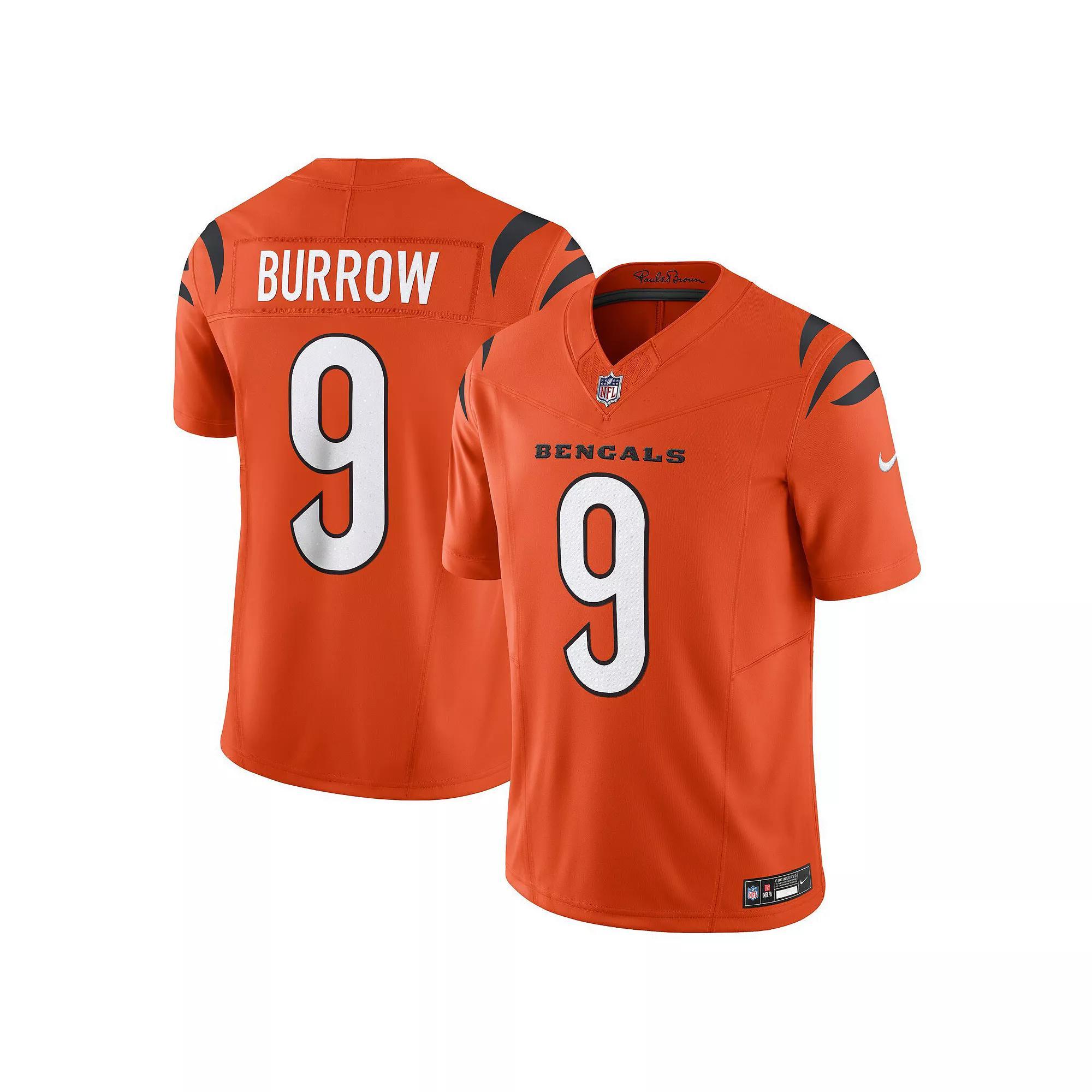 Men's Nike Joe Burrow Orange Cincinnati Bengals Vapor F.U.S.E. Limited Alternate 1 Jersey, Size: XL Product Image