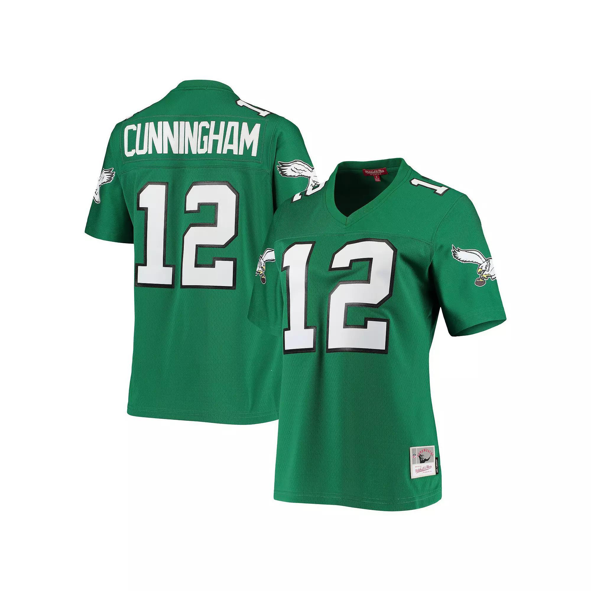 Women's Mitchell & Ness Randall Cunningham Kelly Green Philadelphia Eagles 1990 Legacy Replica Jersey, Size: 2XL Product Image