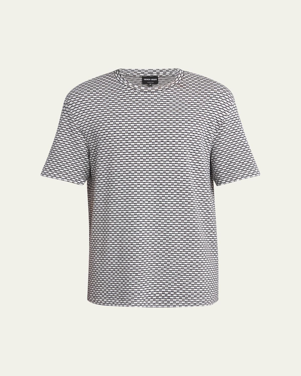 Mens Square Jersey Jacquard T-Shirt Product Image