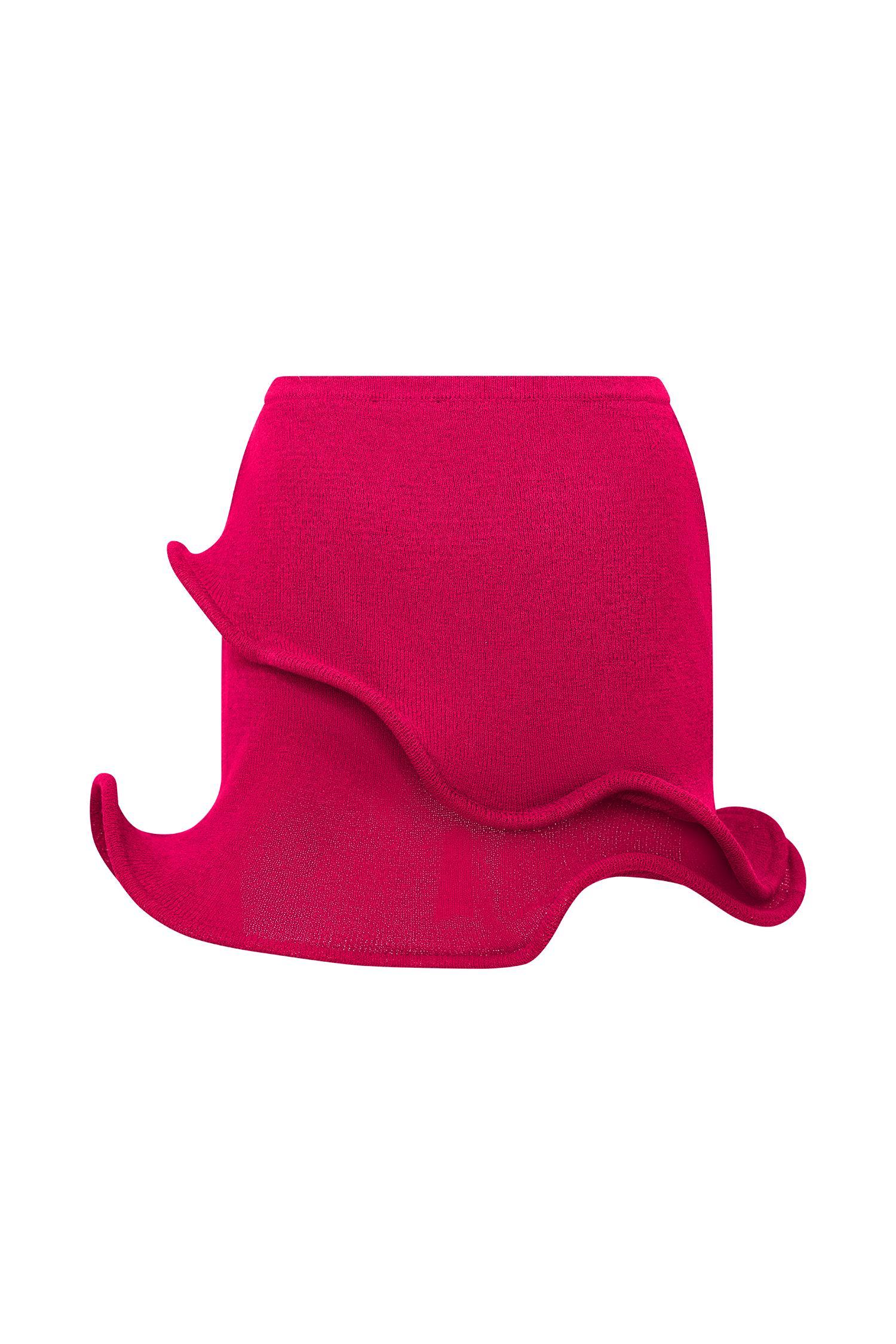 Haisley Knit Mini Skirt - Raspberry Product Image