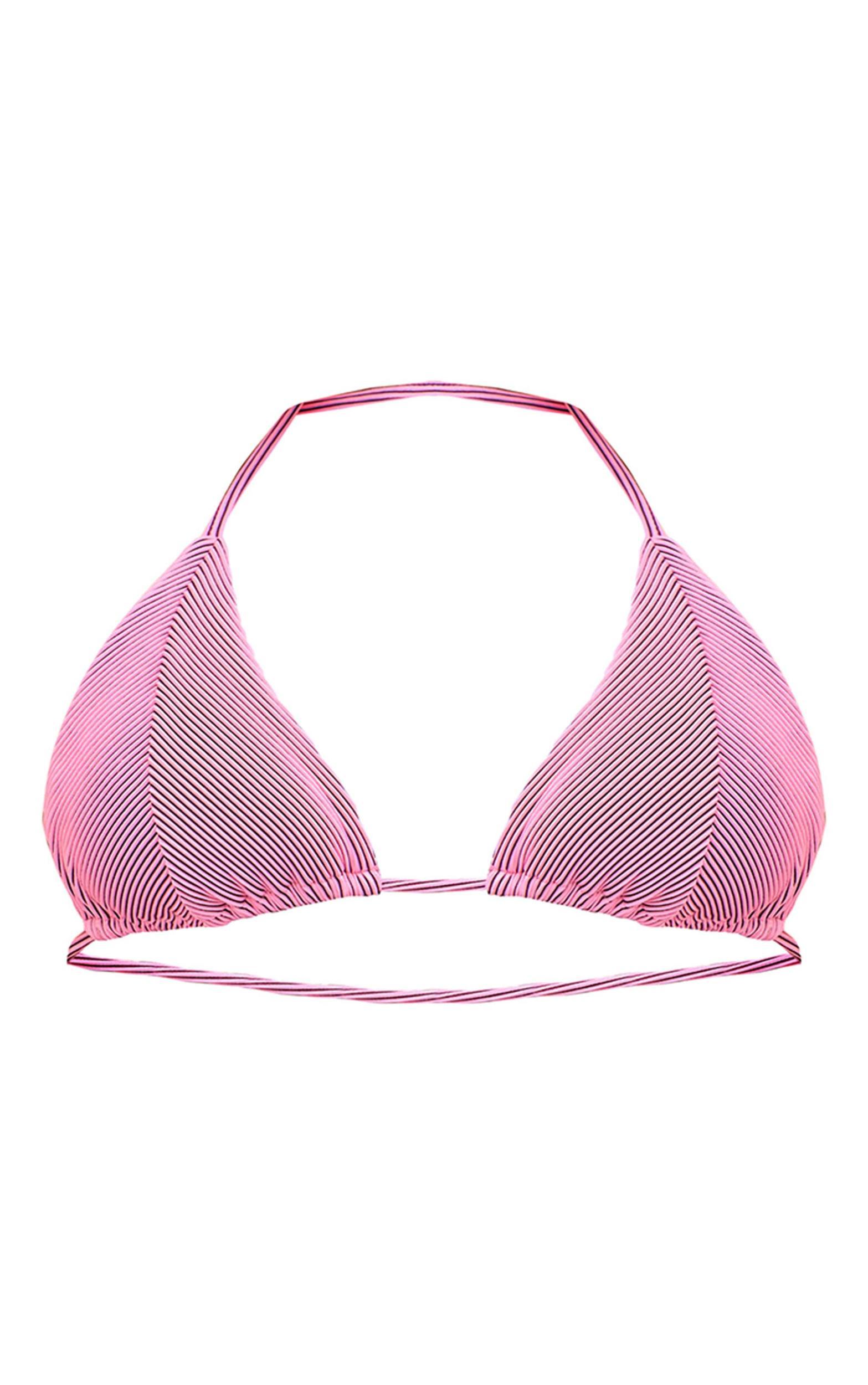 Plus Pink Textured Bikini Top Product Image