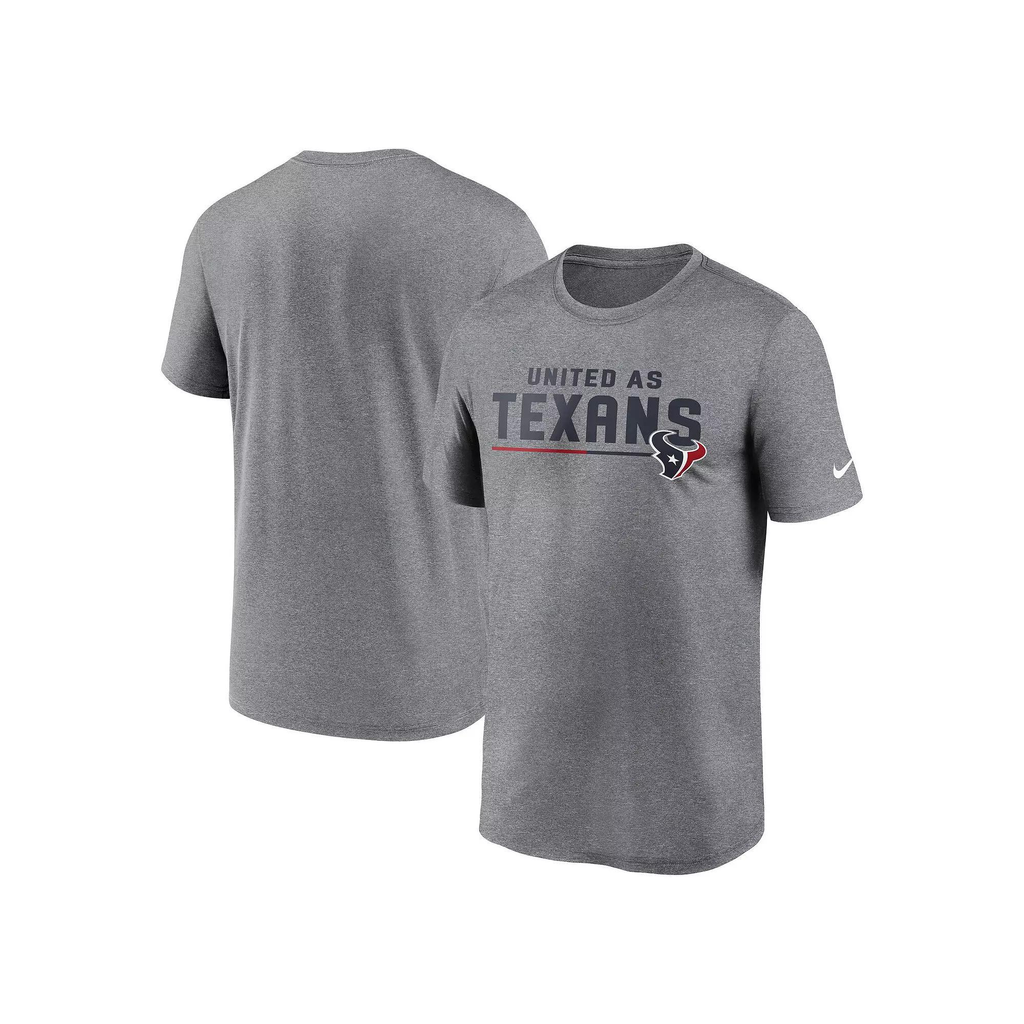 Men's Nike Heather Gray Baltimore Ravens Legend Team Shoutout Performance T-Shirt, Size: 2XL, Grey Product Image