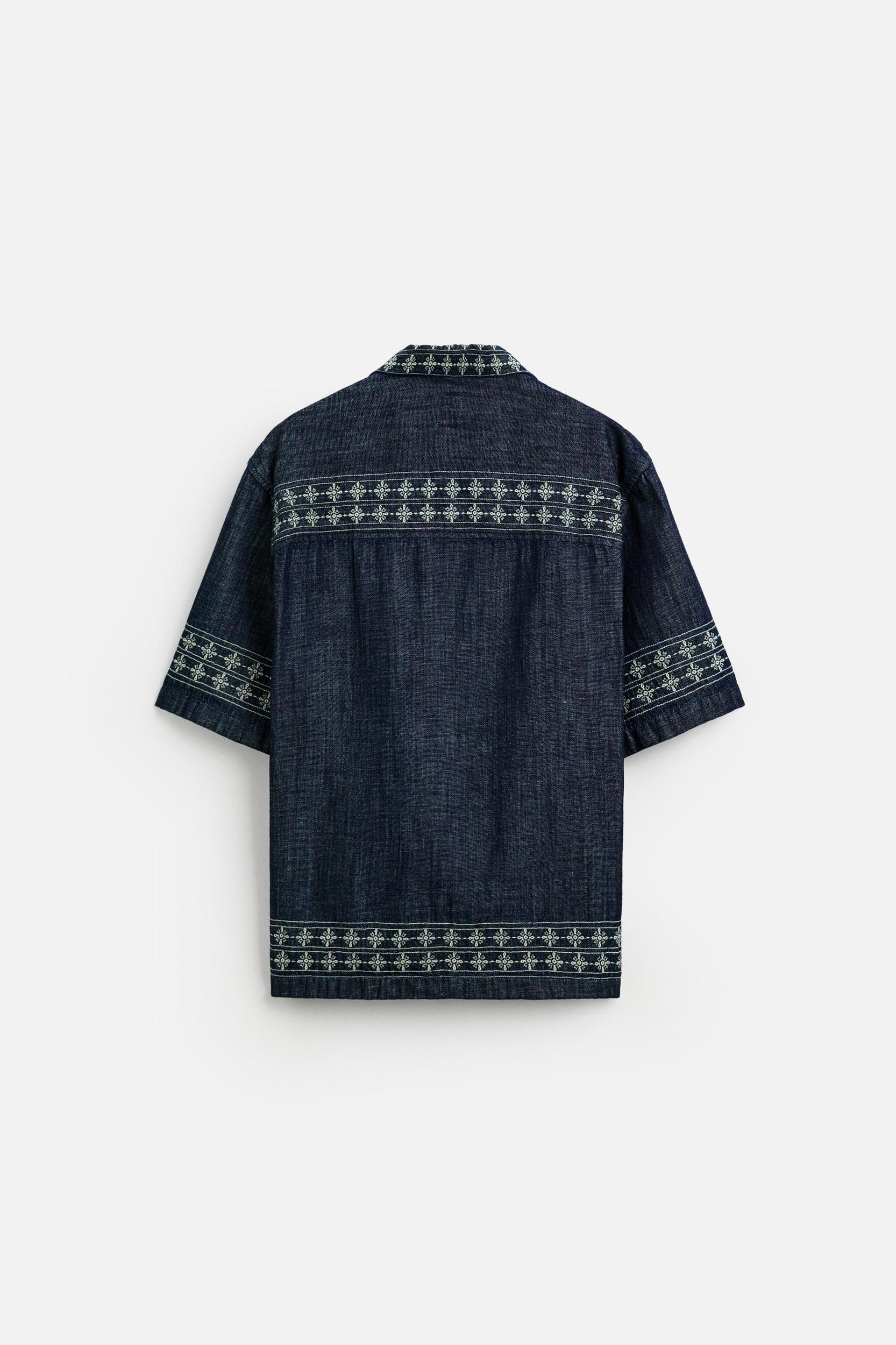 EMBROIDERED DENIM SHIRT Product Image