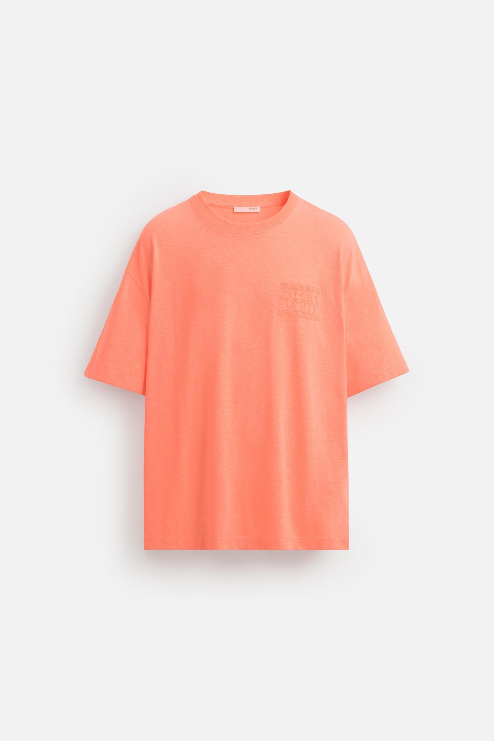EMBROIDERED TEXT T-SHIRT Product Image