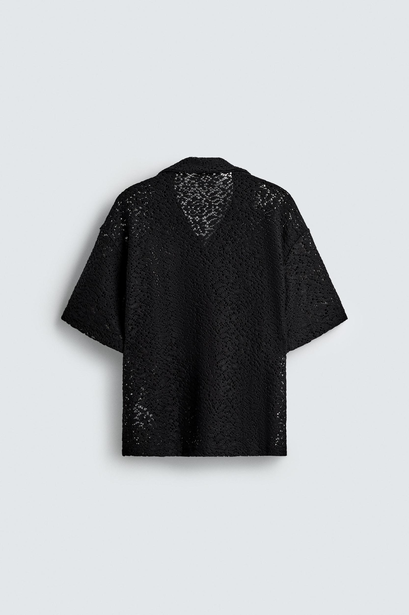 TEXTURED CROCHET SHIRT Product Image